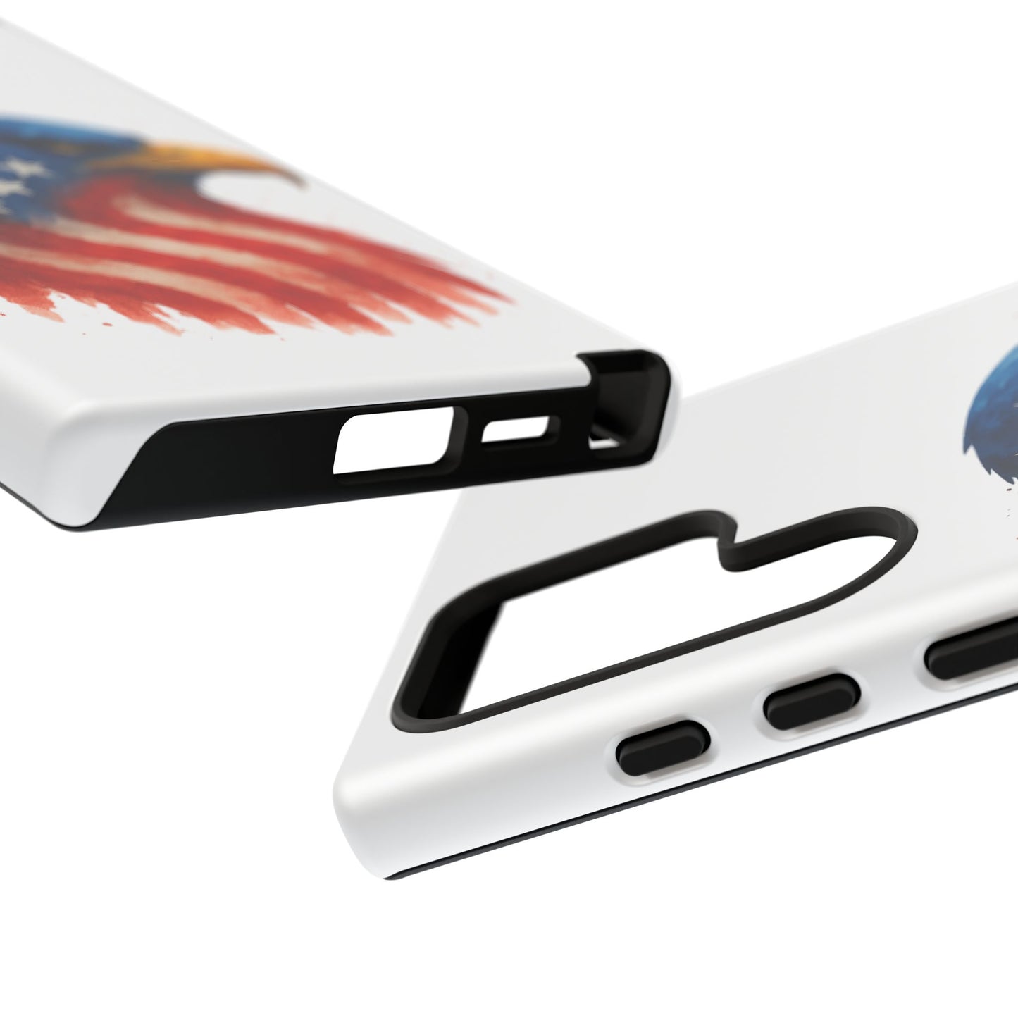 Patriotic Eagle Samsung Case - USA Flag Rugged Tough Cover, Dual-Layer Protection, Veteran and 4th of July Gift Galaxy Series