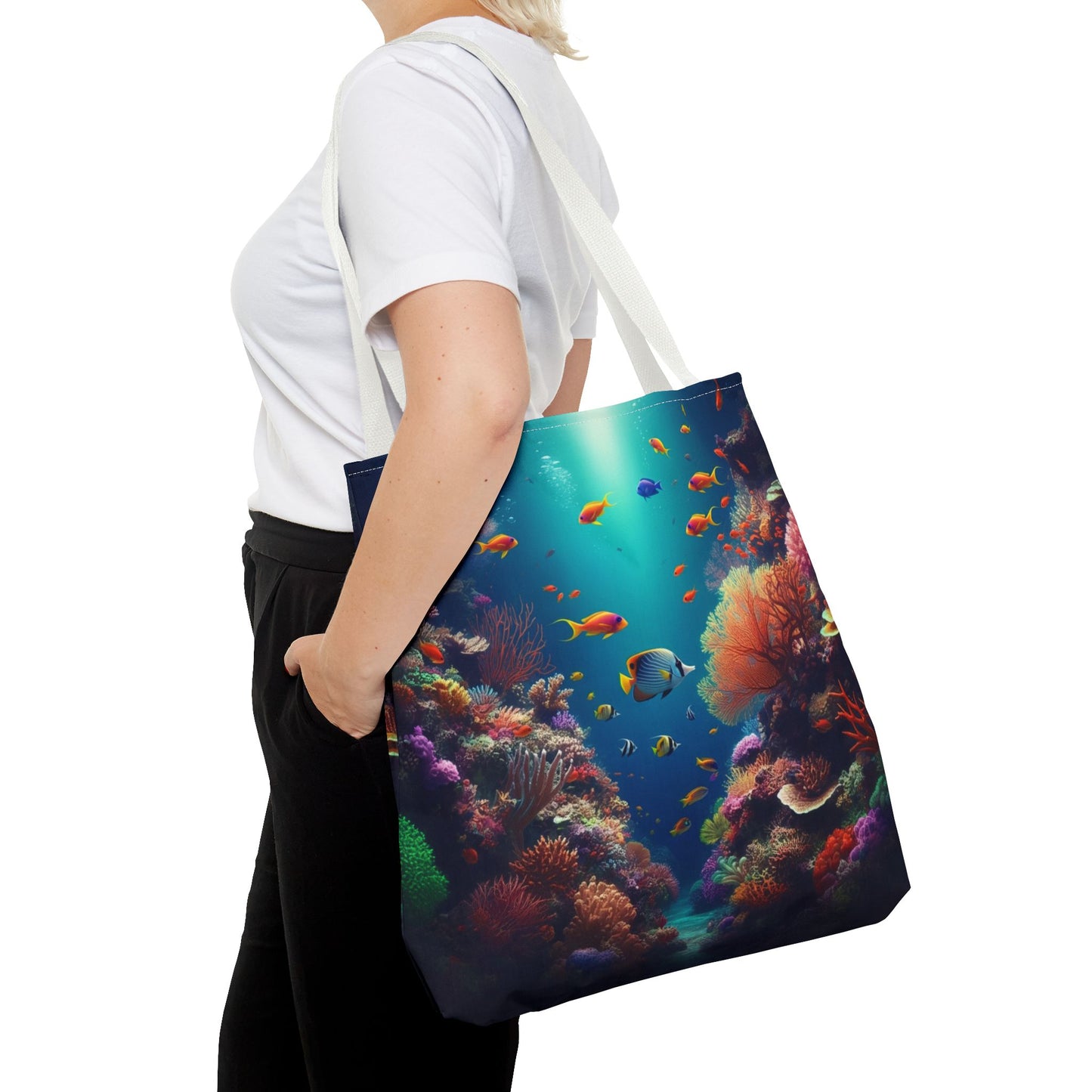 Coral Reef Illustrated Tote Bag