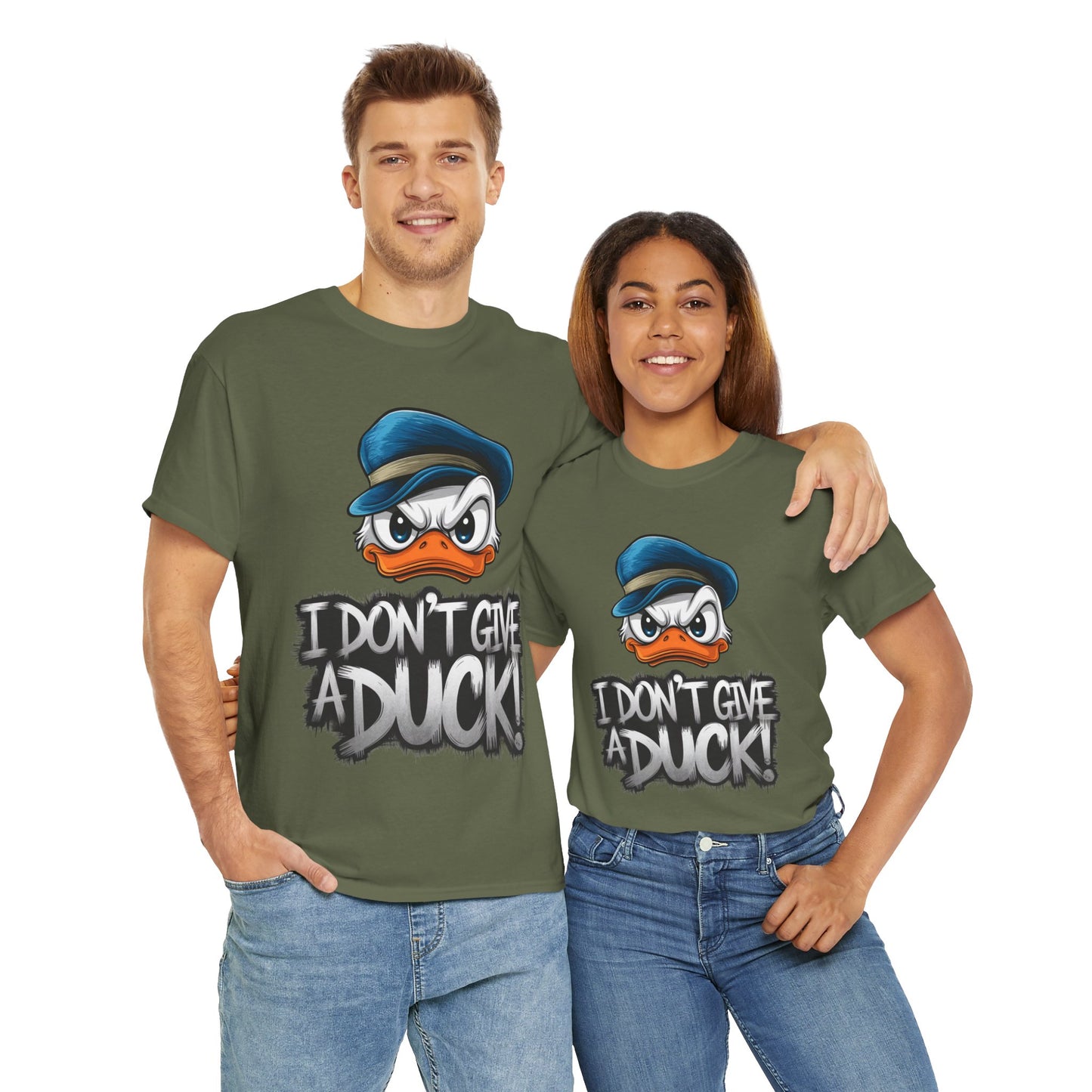 I Don’t Give a Duck Shirt – Funny Grumpy Duck Tee – Sarcastic Animal Graphic Shirt – Unisex Gift for Duck Lovers & Meme Fans