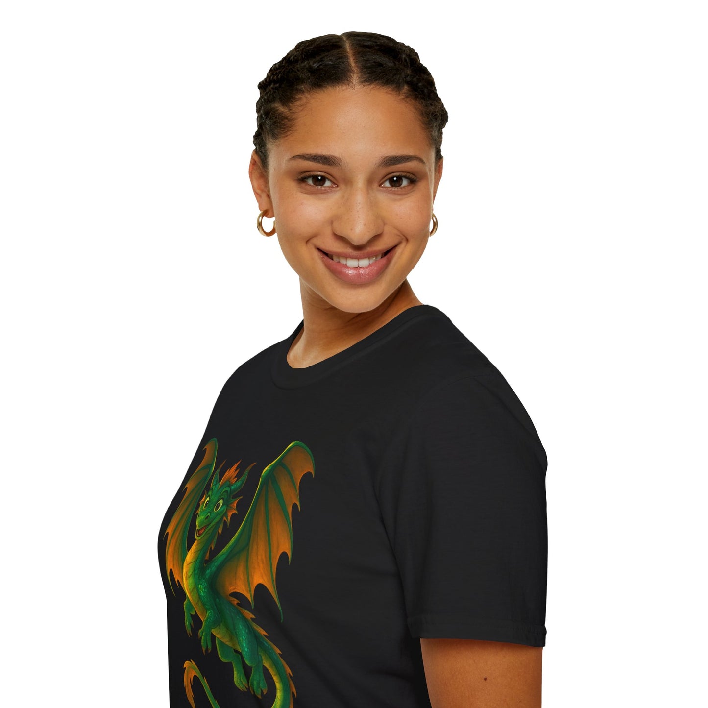 Green Dragon Fantasy T-Shirt | Unisex Mythical Creature Tee | DnD Gamer Gift | Cool Dragon Shirt | Magic RPG Nerdy Graphic Tee