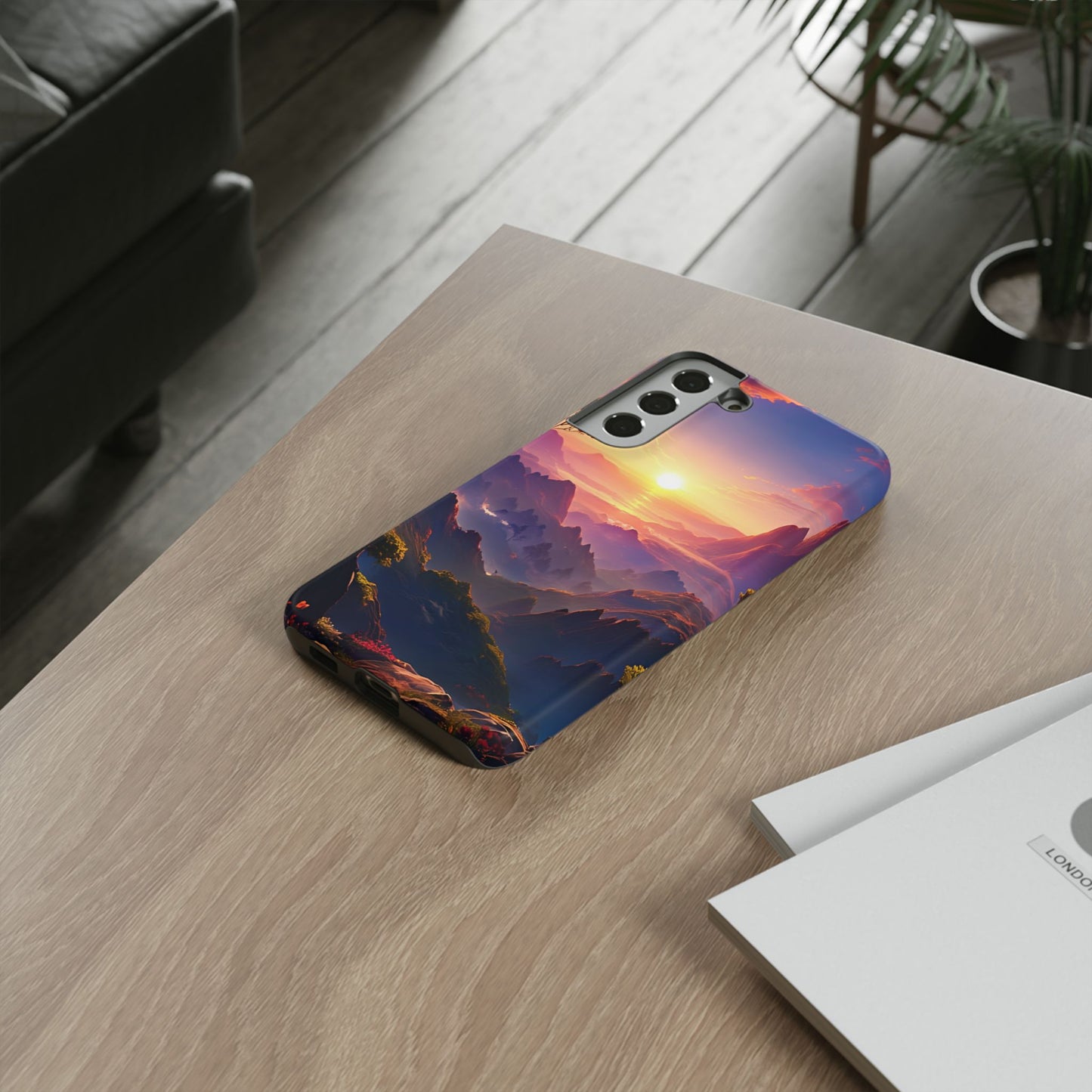 Samsung Tough Case Sunset Landscape Illustration