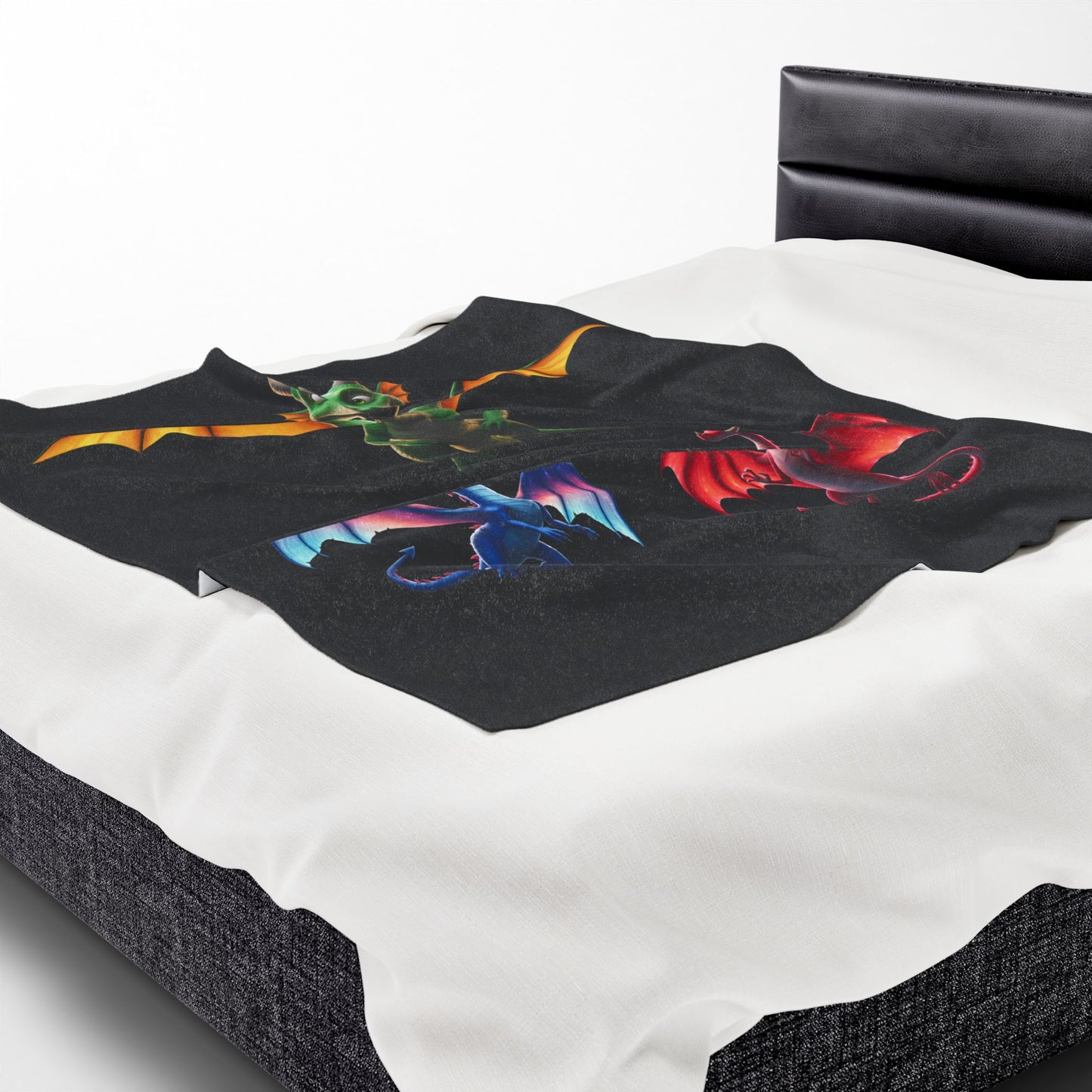 Fantasy Dragon Polyester Blanket | Colorful Dragon Throw for Gamers & DnD Fans | Cozy Mythical Creature Bedding | Dragon Lover Gift