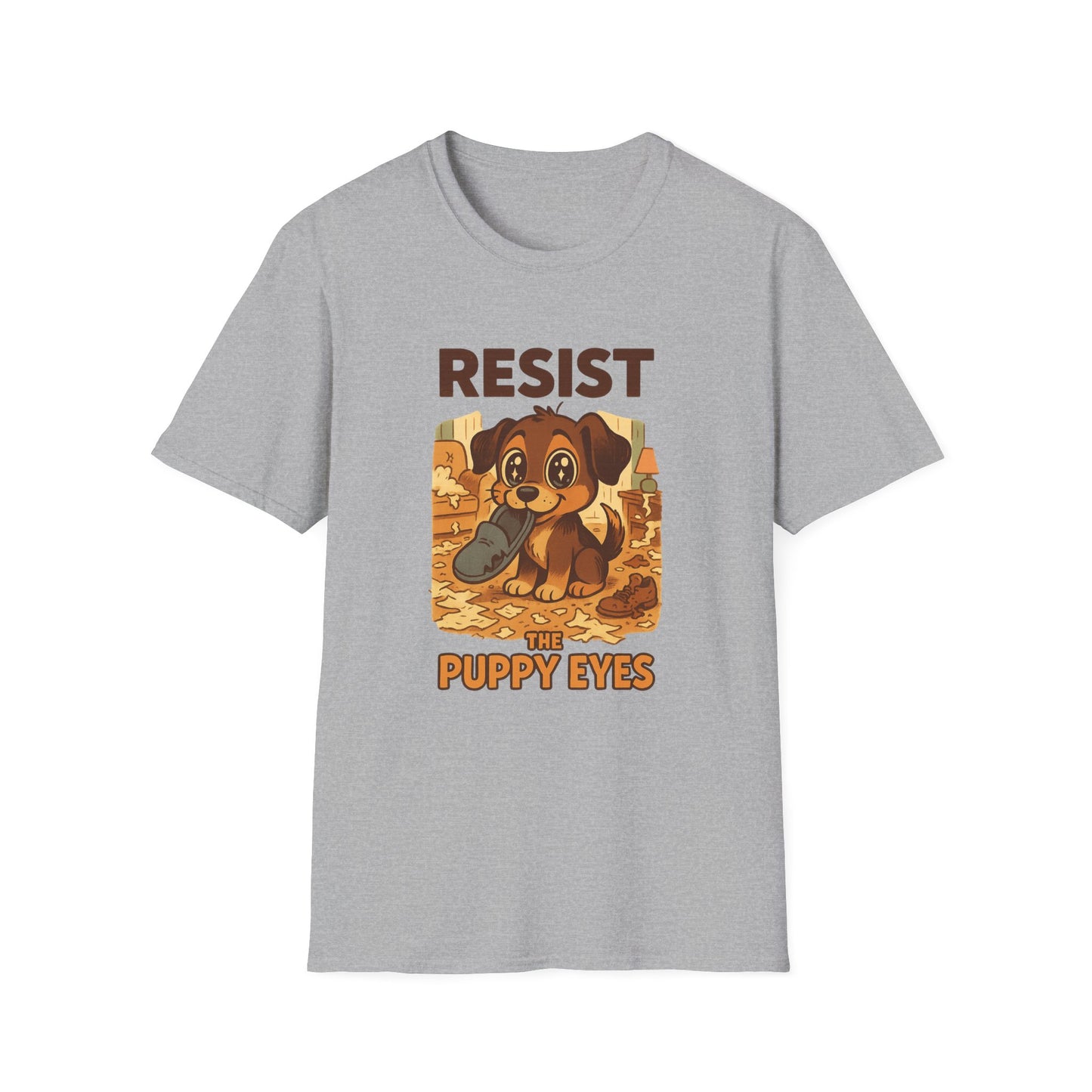 Resist the Puppy Eyes Dog Tee - Cute Puppy Eyes Graphic T-Shirt for Dog Lovers, Funny Pet Gift Shirt, Unisex Animal Lover Tee