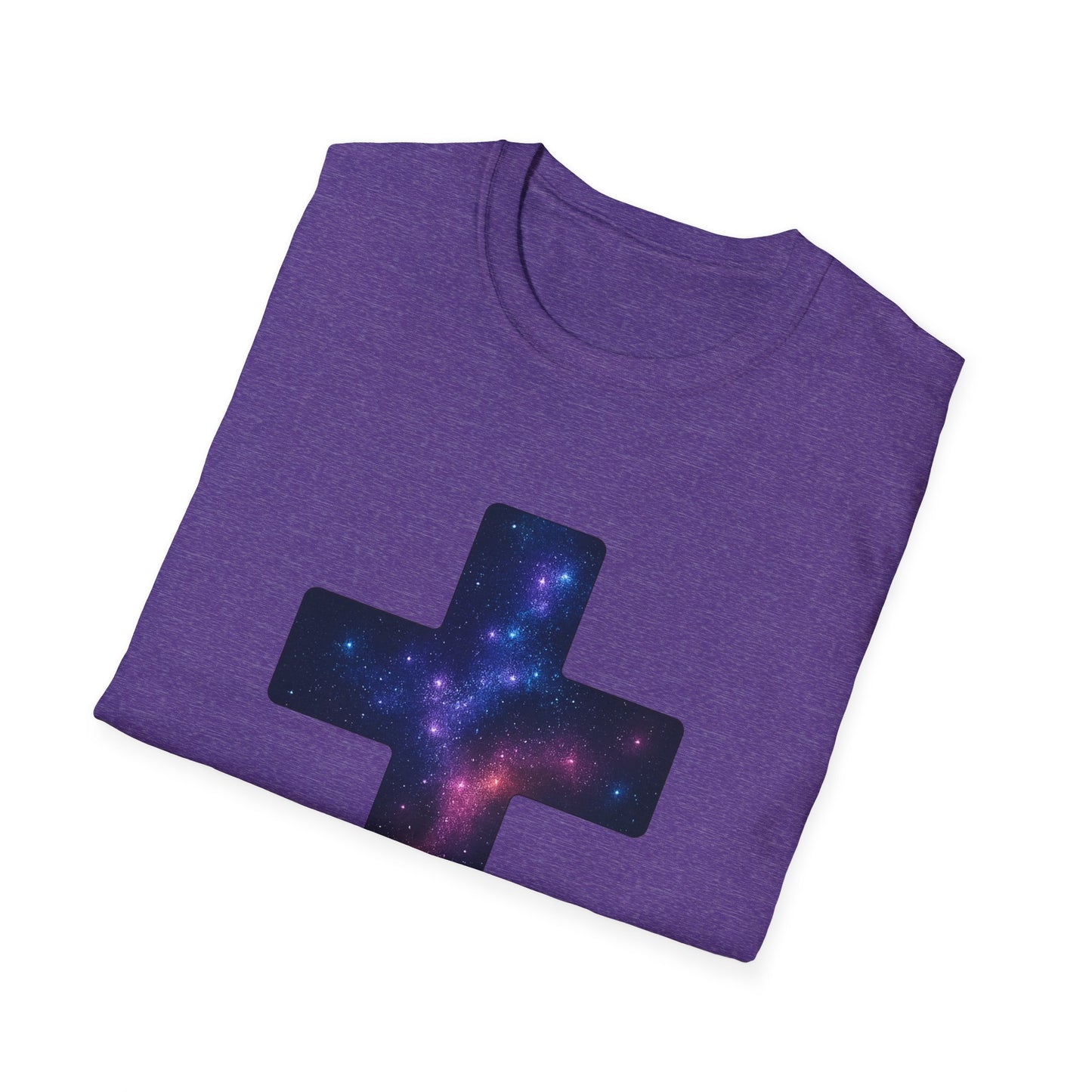 Galaxy Cross Graphic Tee | Celestial Christian Shirt, Spiritual Universe Cross T-Shirt, Faith & Astronomy Gift for Women & Men, Space Aesthetic