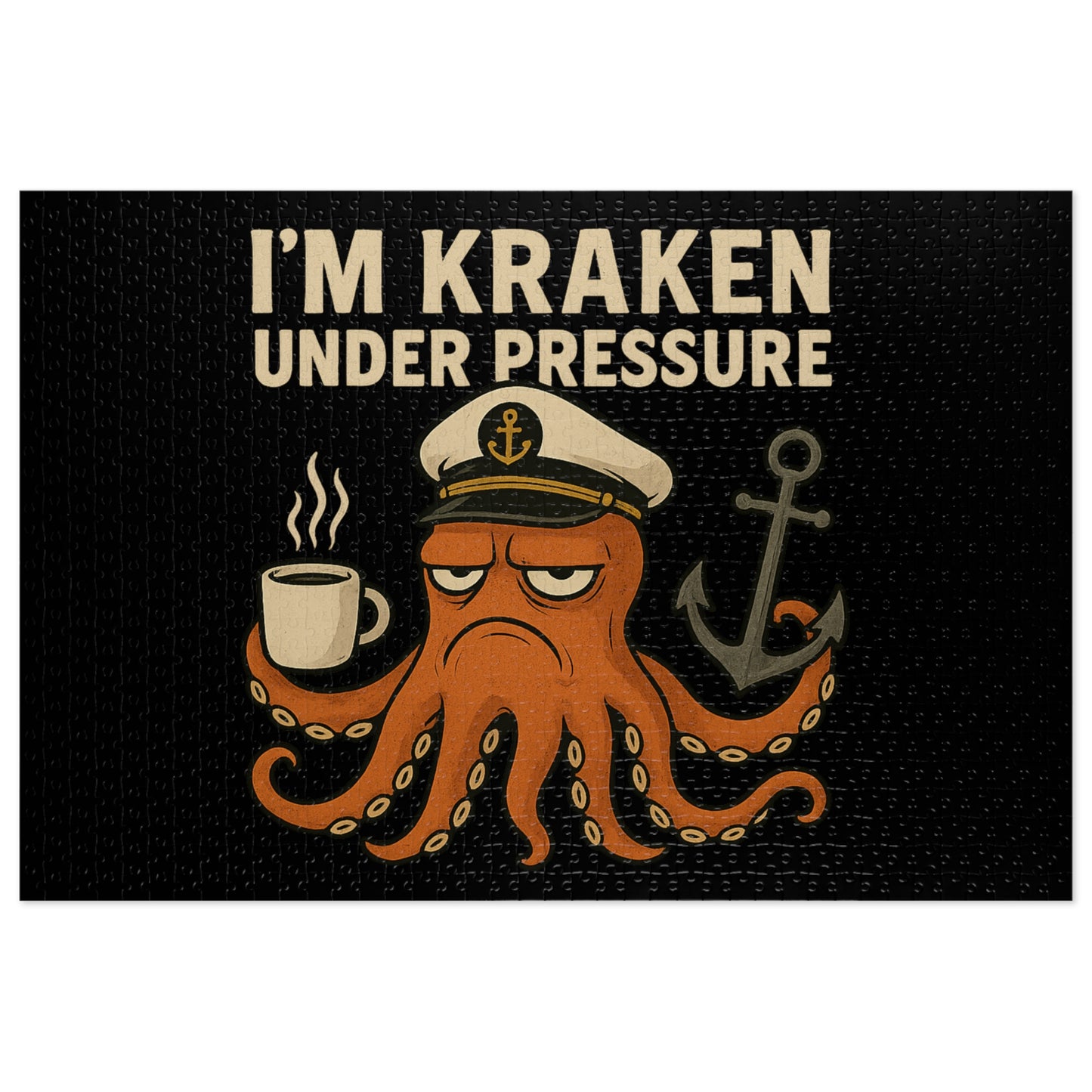 Jigsaw Puzzle - Stressed Octopus - I'm Kraken Under Pressure Nautical Puzzle Octopus Game Ocean Themed Jigsaw