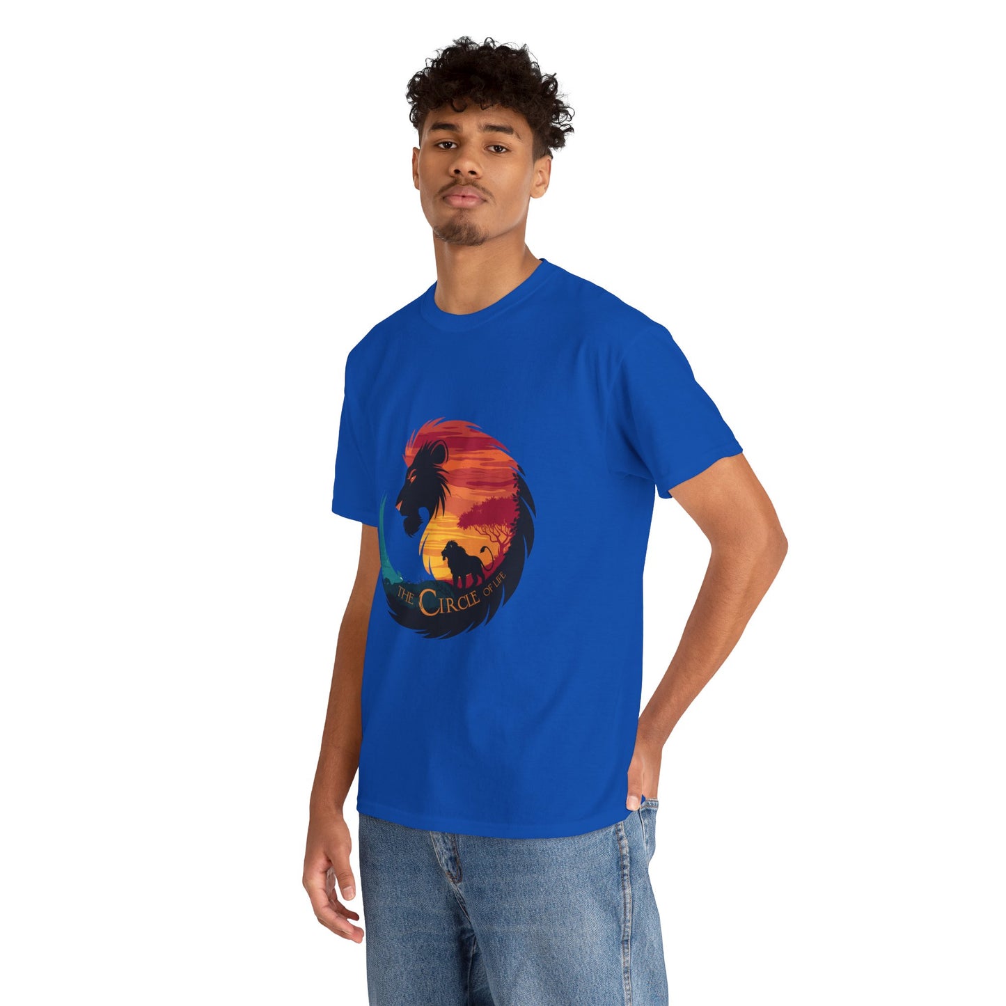 The Circle of Life Lion Shirt – Sunset Safari Wildlife Graphic Tee – Inspirational Nature T-Shirt for Animal Lovers & Adventure Fans