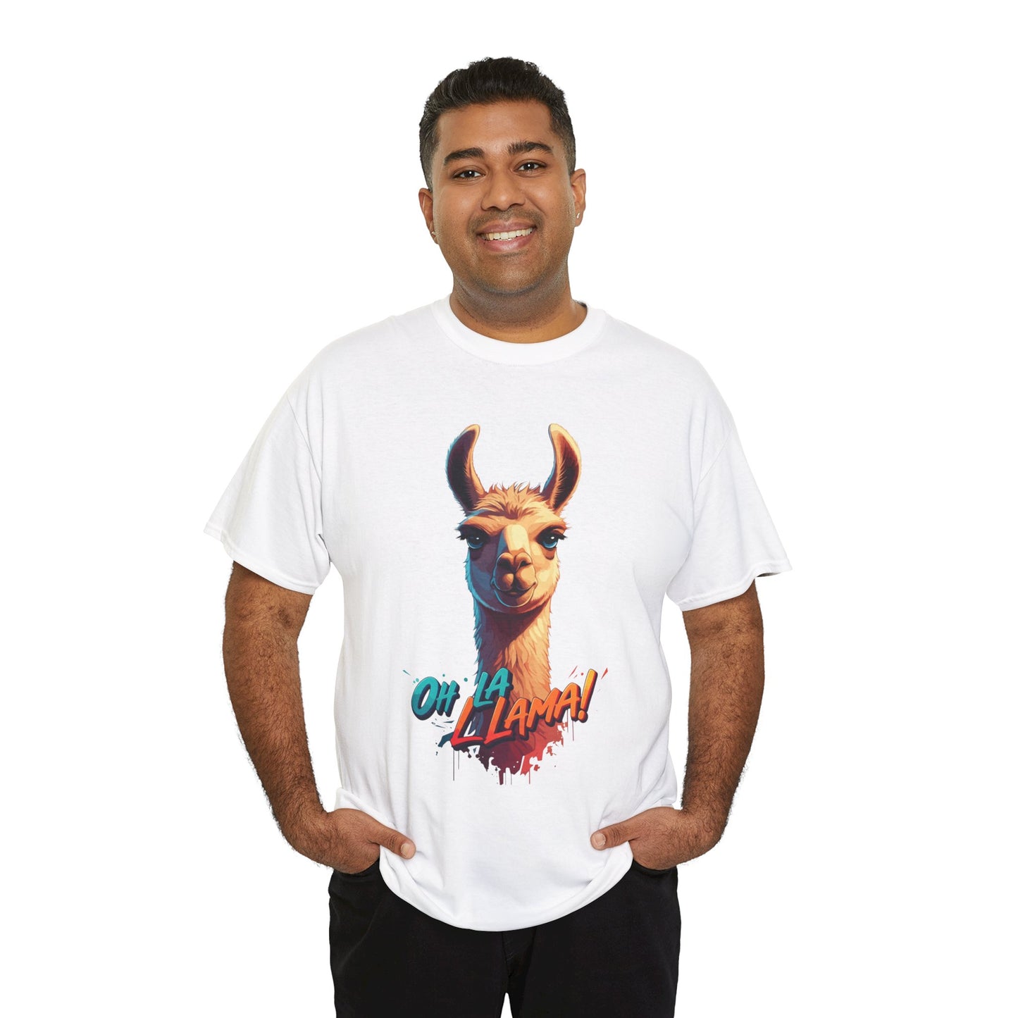 Oh la Llama Graphic Tee | Fun Llama T-Shirt, Cute Animal Lover Shirt, Llama Lover Gift, Quirky Party Tee, Trending Llama Fashion