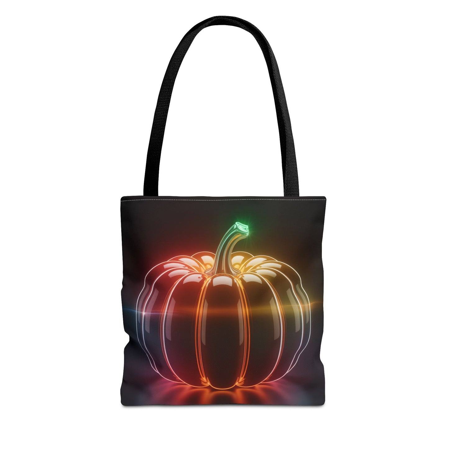 Neon Pumpkin Tote Bag, Glowing Halloween Bag, Modern Fall Tote, Pumpkin Aesthetic Accessory, Trick Or Treat Bag, Spooky Season Gift