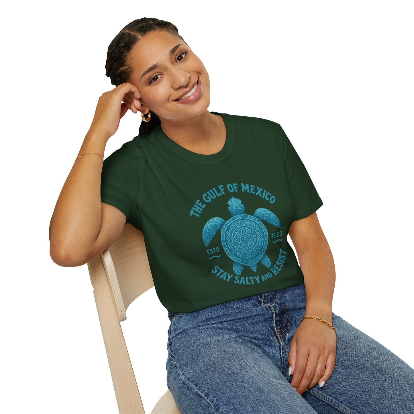 Gulf of Mexico Watercolor Sea Turtle T-Shirt - Ocean Wildlife Tee - Nature Lover Gift - Summer Beach Top - Coastal Art Graphic Tee