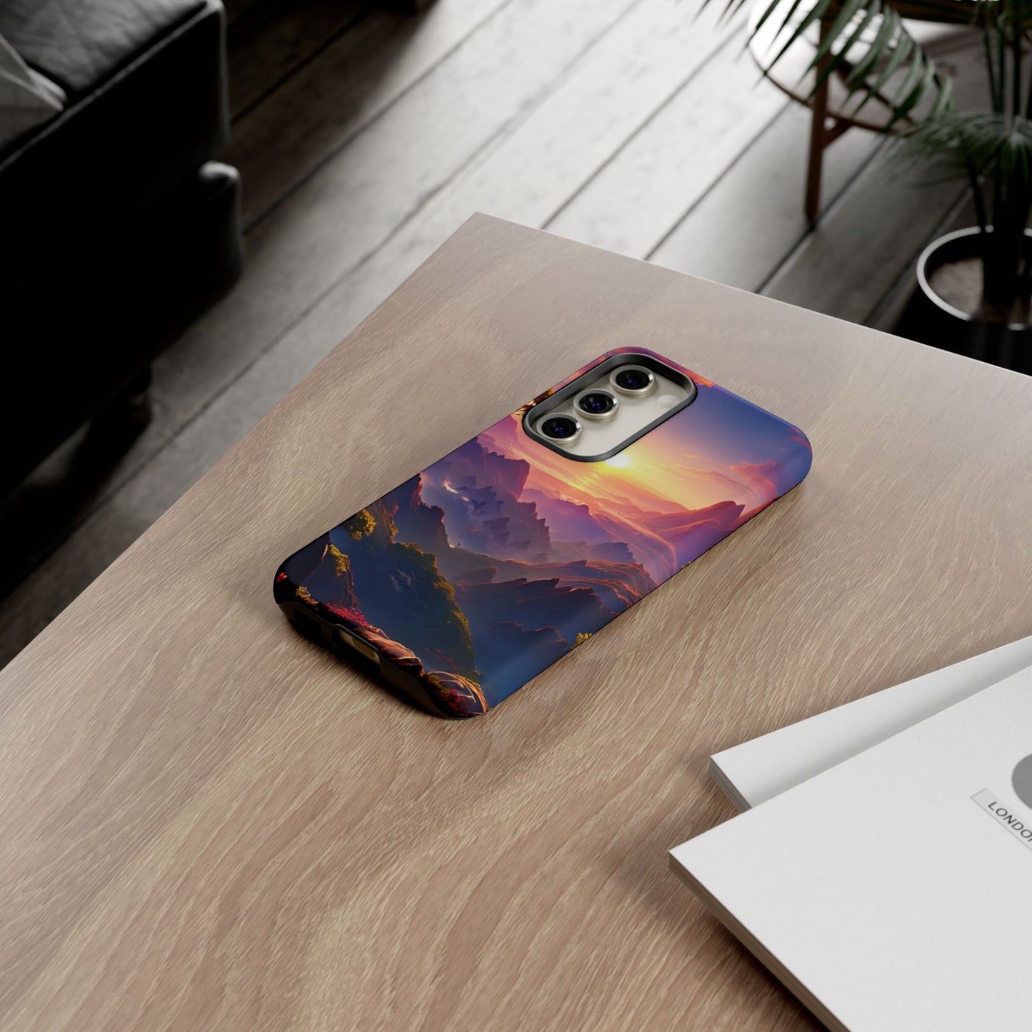 Samsung Tough Case Sunset Landscape Illustration