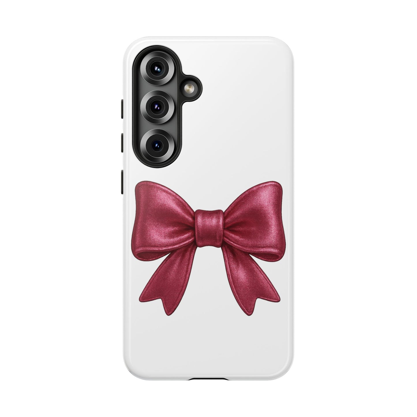 Pink Bow Samsung Case – Cute Girly Phone Cover – Glossy Ribbon Case for Samsung Galaxy – Aesthetic Phone Accessory – Gift for Her