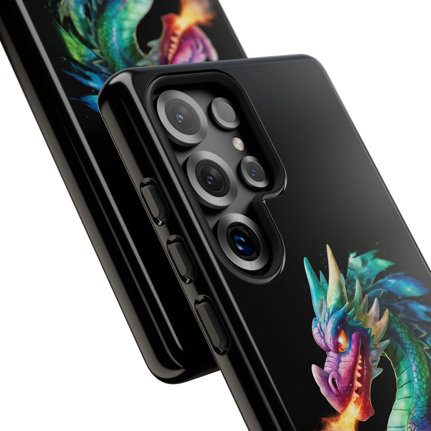 Fire-Breathing Dragon Samsung Case - Tough Fantasy Art Cover - Dark Academia Aesthetic Geek Gift for Galaxy S23/S24/S25/Ultra