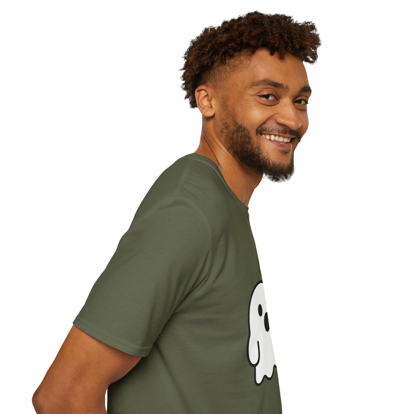 Cute Ghost Thumbs-Down 'Boo' Tee | Funny Halloween Play on Words Shirt | Spooky Season Ghost Tee | Fall Coquette Aesthetic Tee