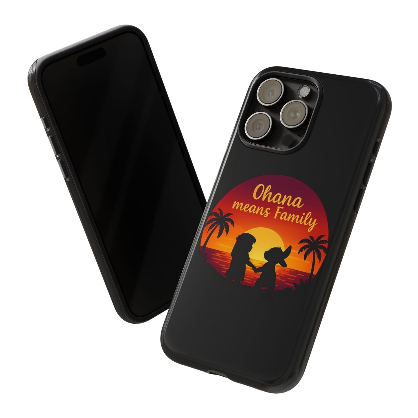 Ohana Means Family iPhone Case ā Lilo and Stitch-Inspired Cover ā Cute Tropical Gift ā Protective iPhone Case