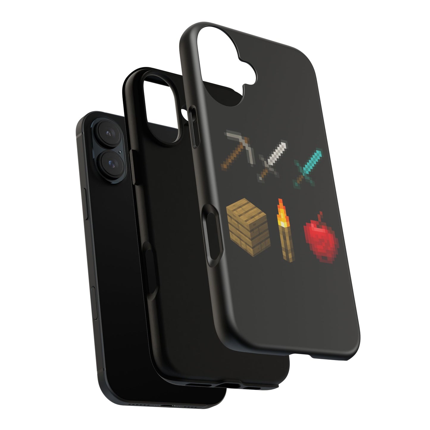 Pixel Art iPhone Case - Gaming-Inspired Tough Case for Gamers inspired by Minecraft Phone Case