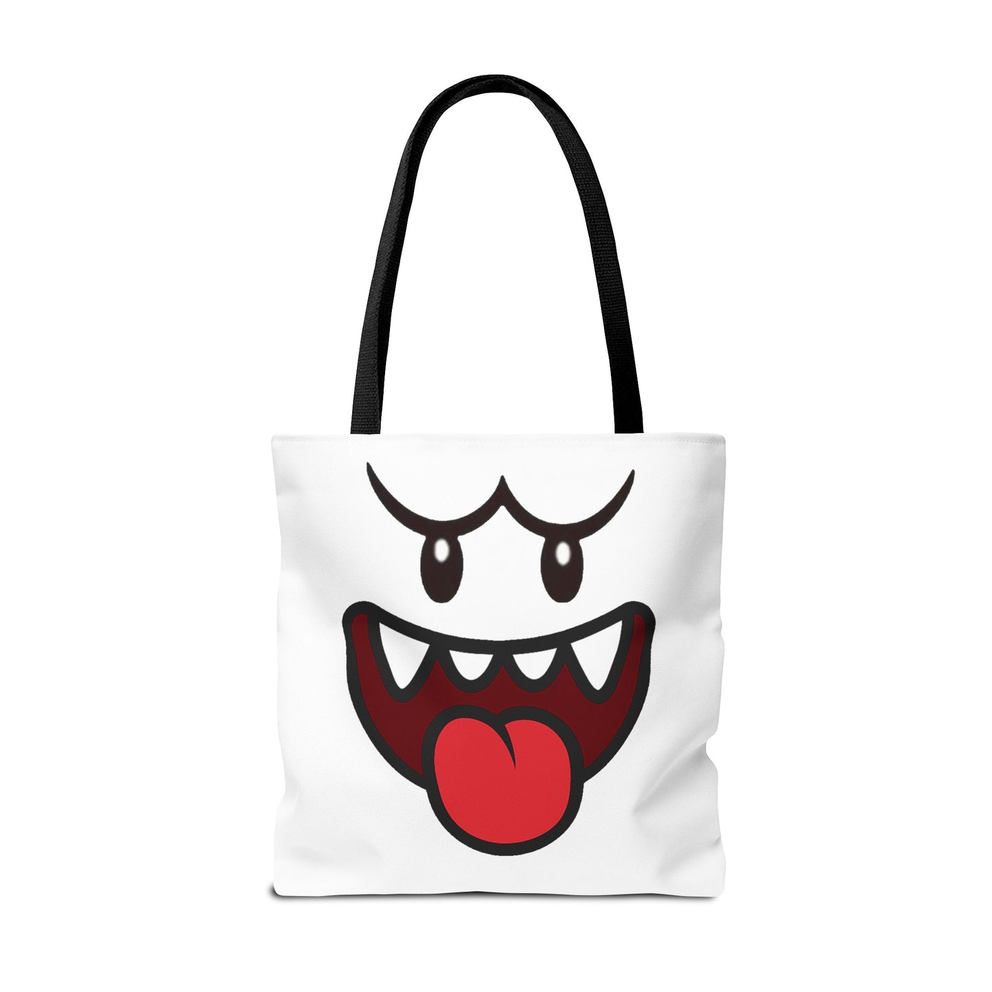 Funny Ghost Face Tote Bag, Spooky Halloween Shopping Bag, Creepy Cute Gamer Tote, Novelty Reusable Canvas Bag, Horror Themed Trick or Treat Bag