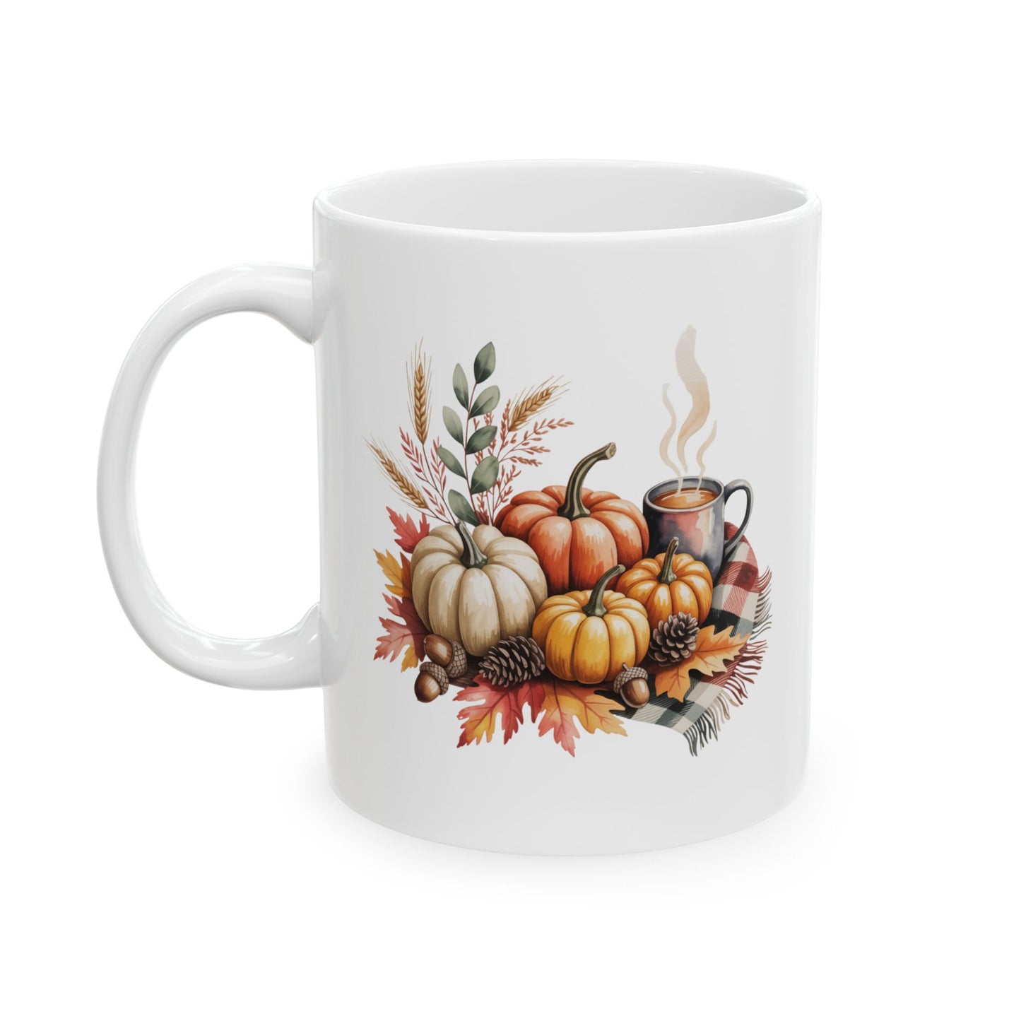 Autumn Harvest Ceramic Mug - Perfect for Fall Coffee Lovers, Pumpkin Spice, Thanksgiving, Cozy Home Decor, Gift for Friends