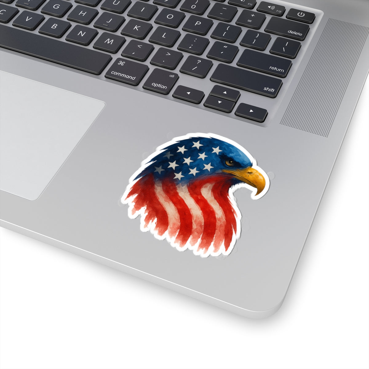 Patriotic Eagle Sticker - American Flag Decal, Kiss-Cut Vinyl for Laptop, Journal, Scrapbook, July 4th Decor, Veterans Gift