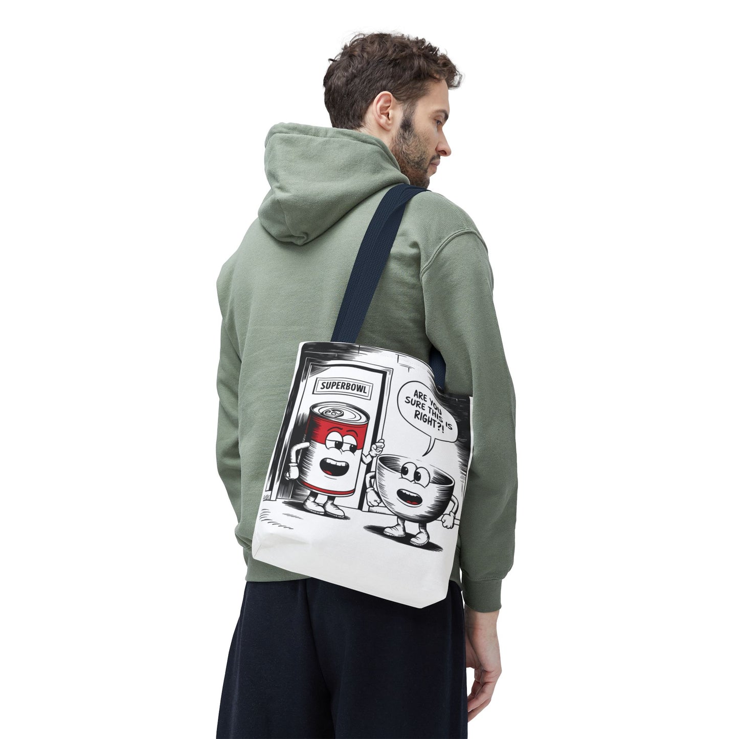 Tote Bag - Comic Superbowl Soup Design