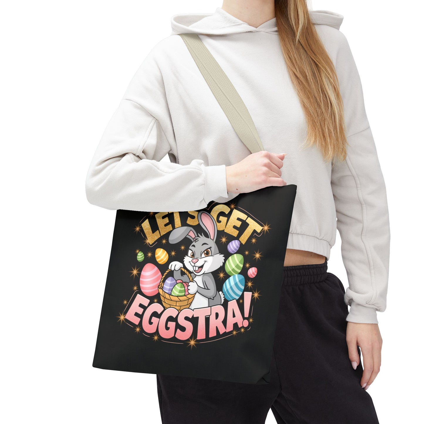 Easter Bunny Tote Bag - 'Leg's Get Eggstra'