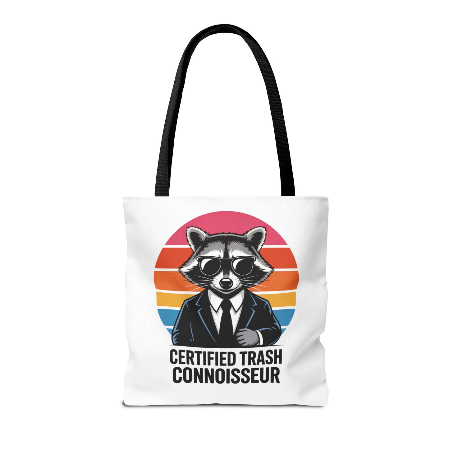 Certified Trash Connoisseur Raccoon Tote Bag Fun and Quirky Everyday Carry Trash Panda Bag
