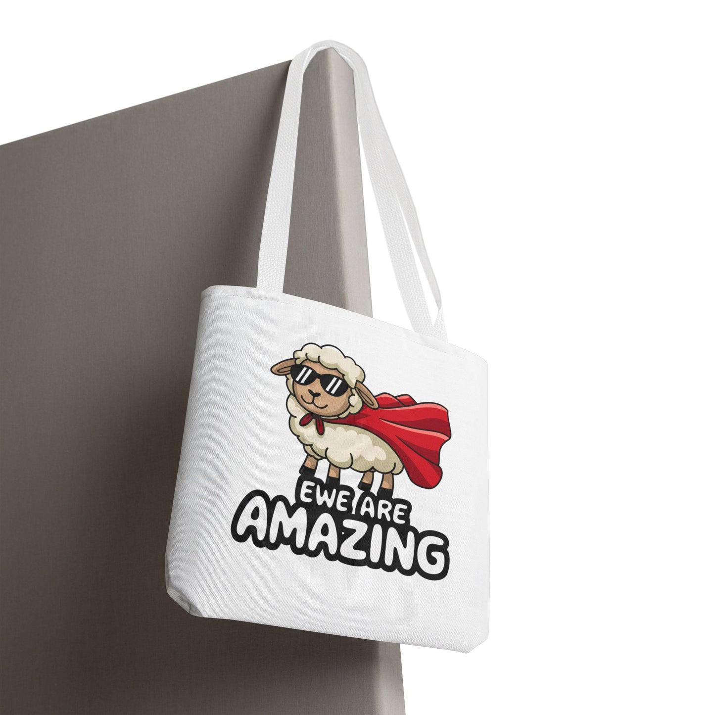 Sheep Tote Bag - Ewe Are Amazing Inspirational Bag Everyday Tote Funny Bag