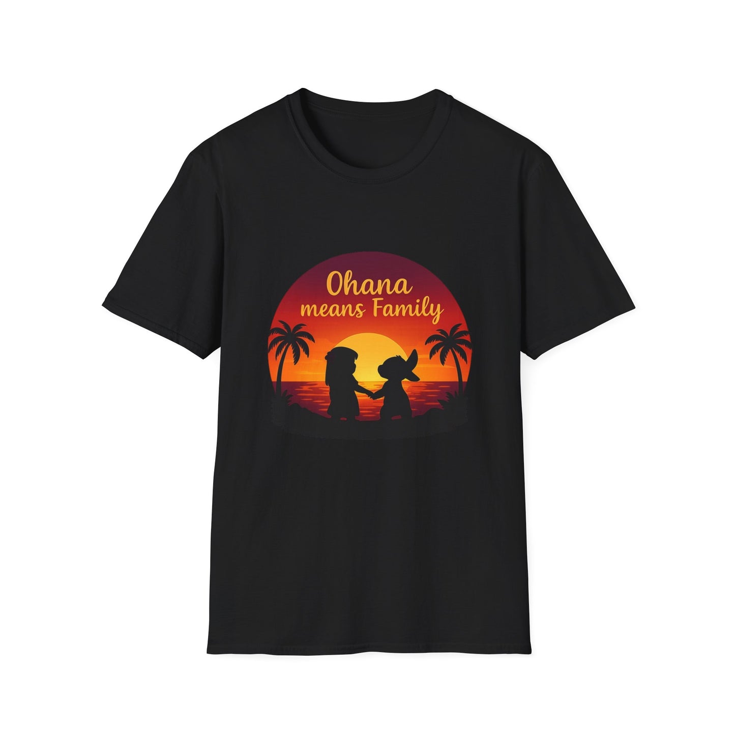 Ohana Means Family Shirt - Cute Sunset Graphic Tee, Hawaiian Family Quote Shirt, Family Inspired T-Shirt, Matching Vacation Outfit