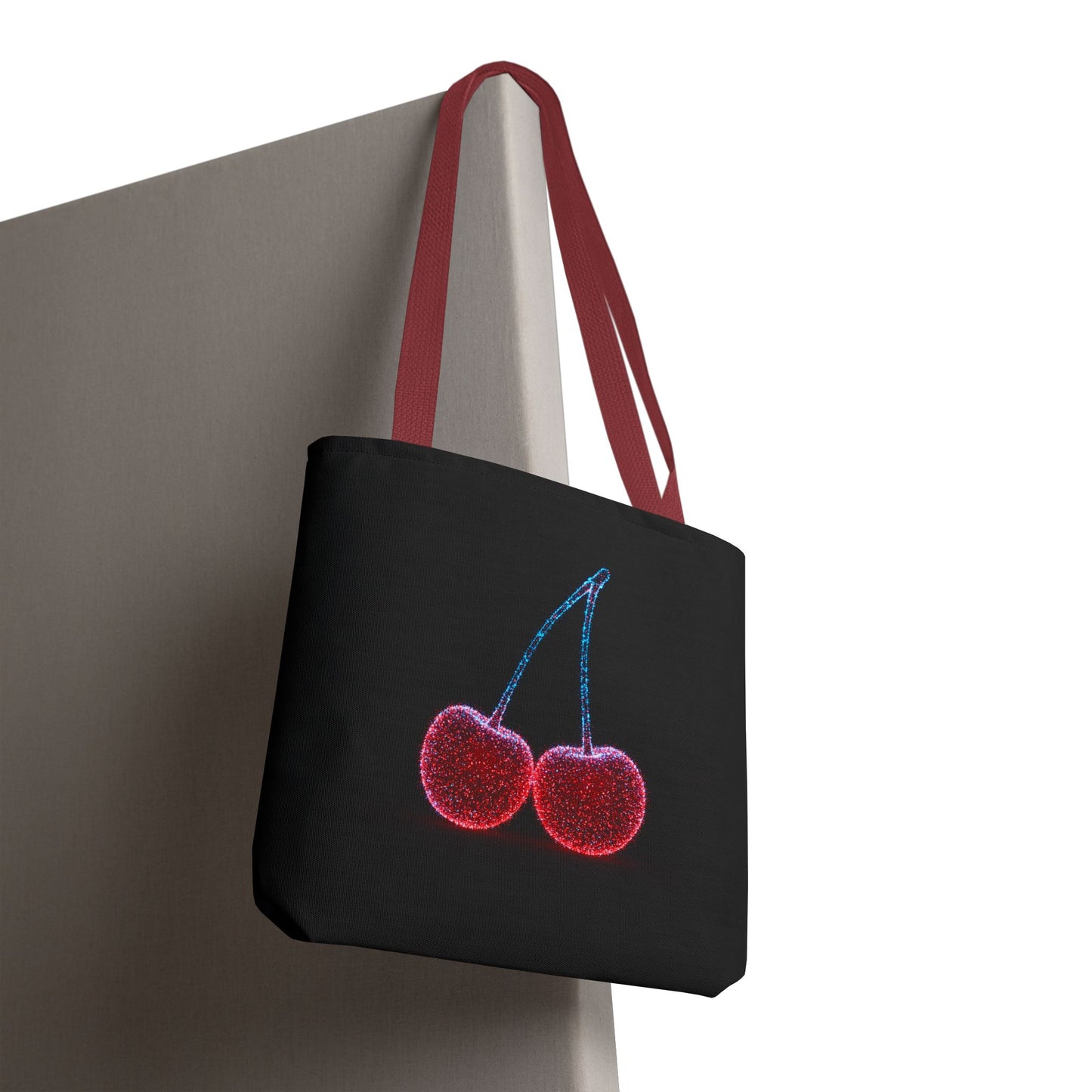 Sparkling Cherry Tote Bag Reusable Bag Shopping Bag Cherry Bag Reusable Tote