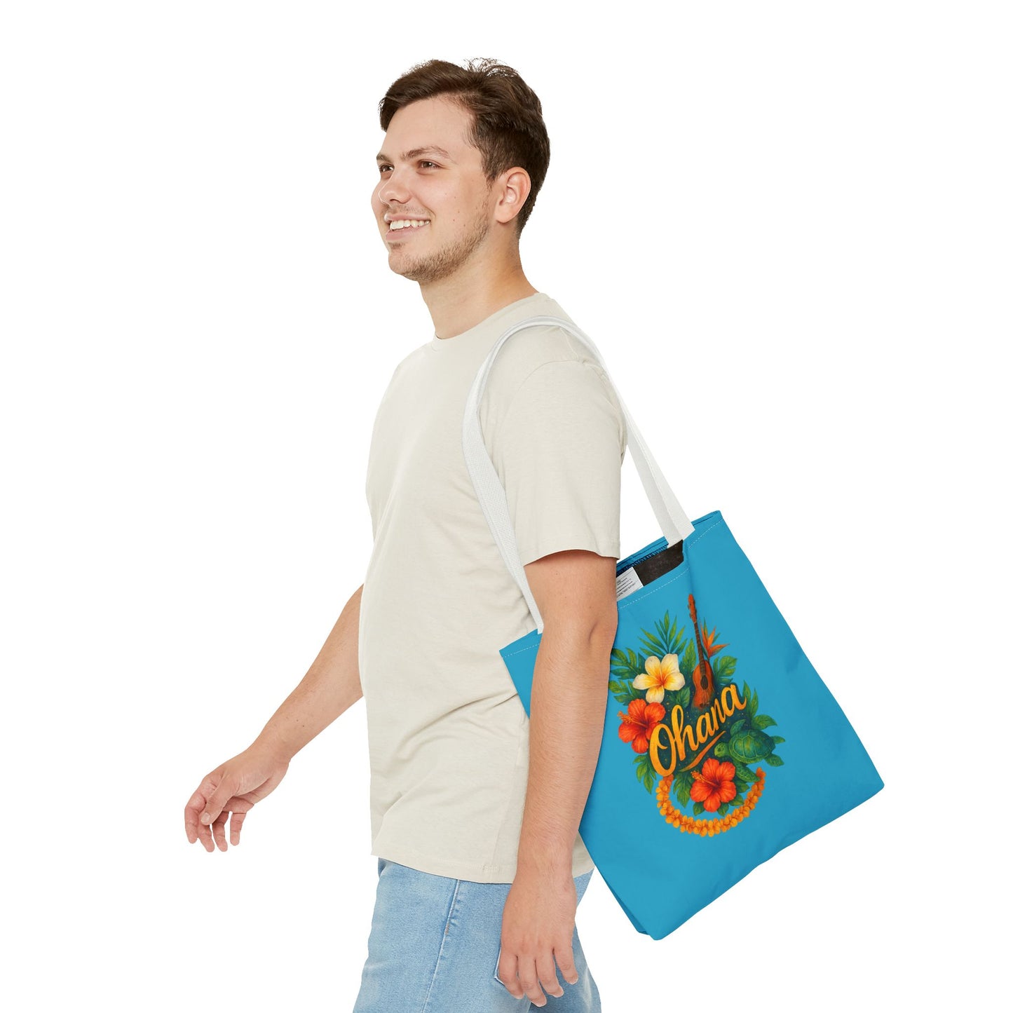 Hawaiian Ohana Tote Bag | Tropical Reusable Beach Bag | Aloha Gift Idea | Island Vibes Bag | Summer Tote | Luau Party Favor | Coastal Bag
