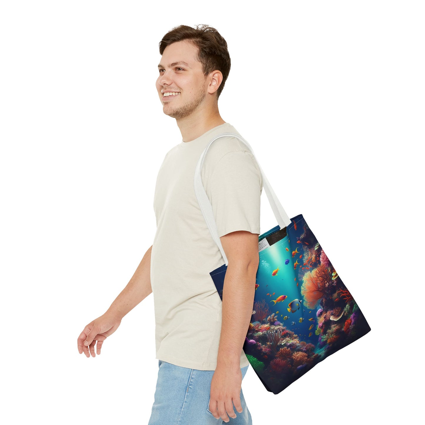 Coral Reef Illustrated Tote Bag