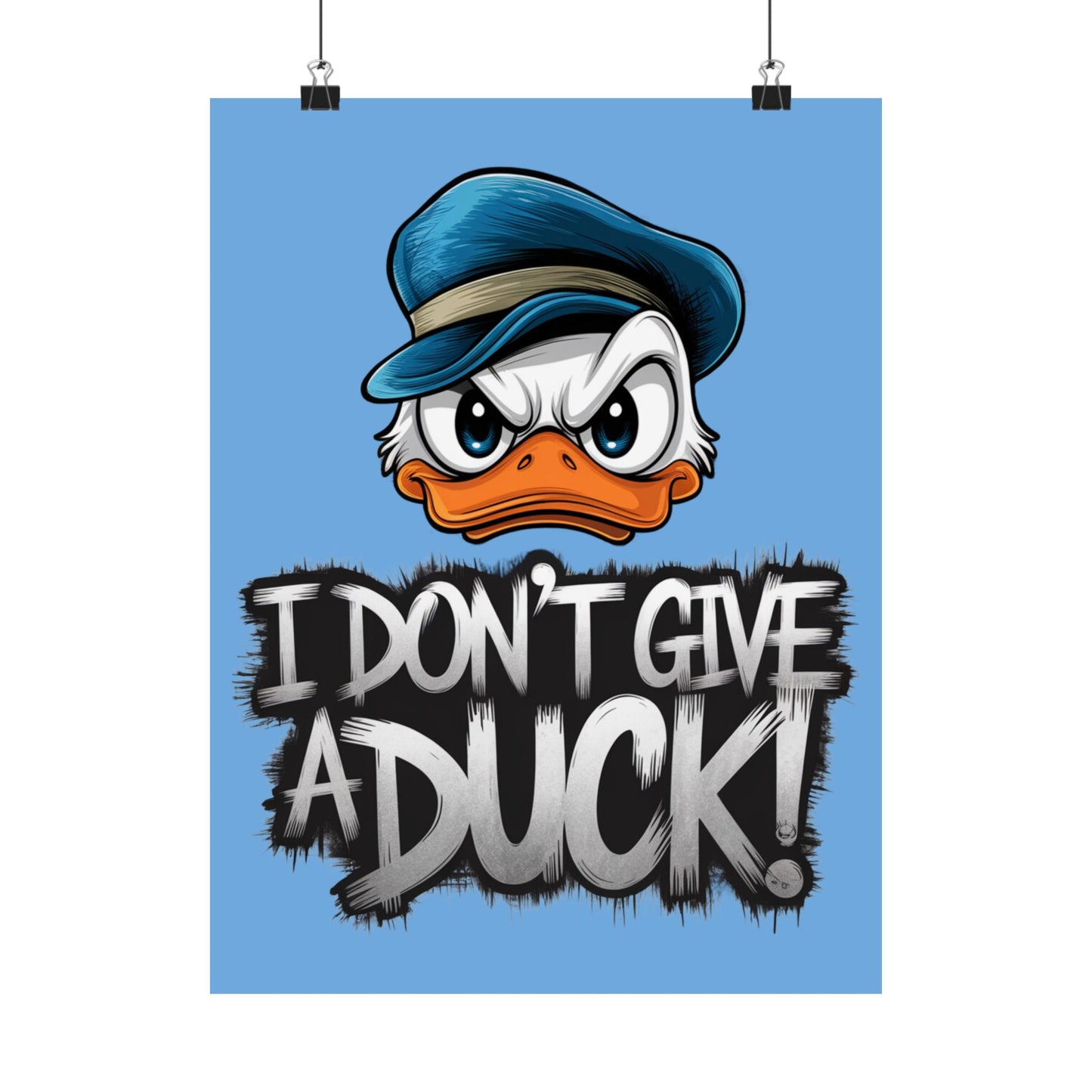 I Don't Give a Duck Angry Duck Poster