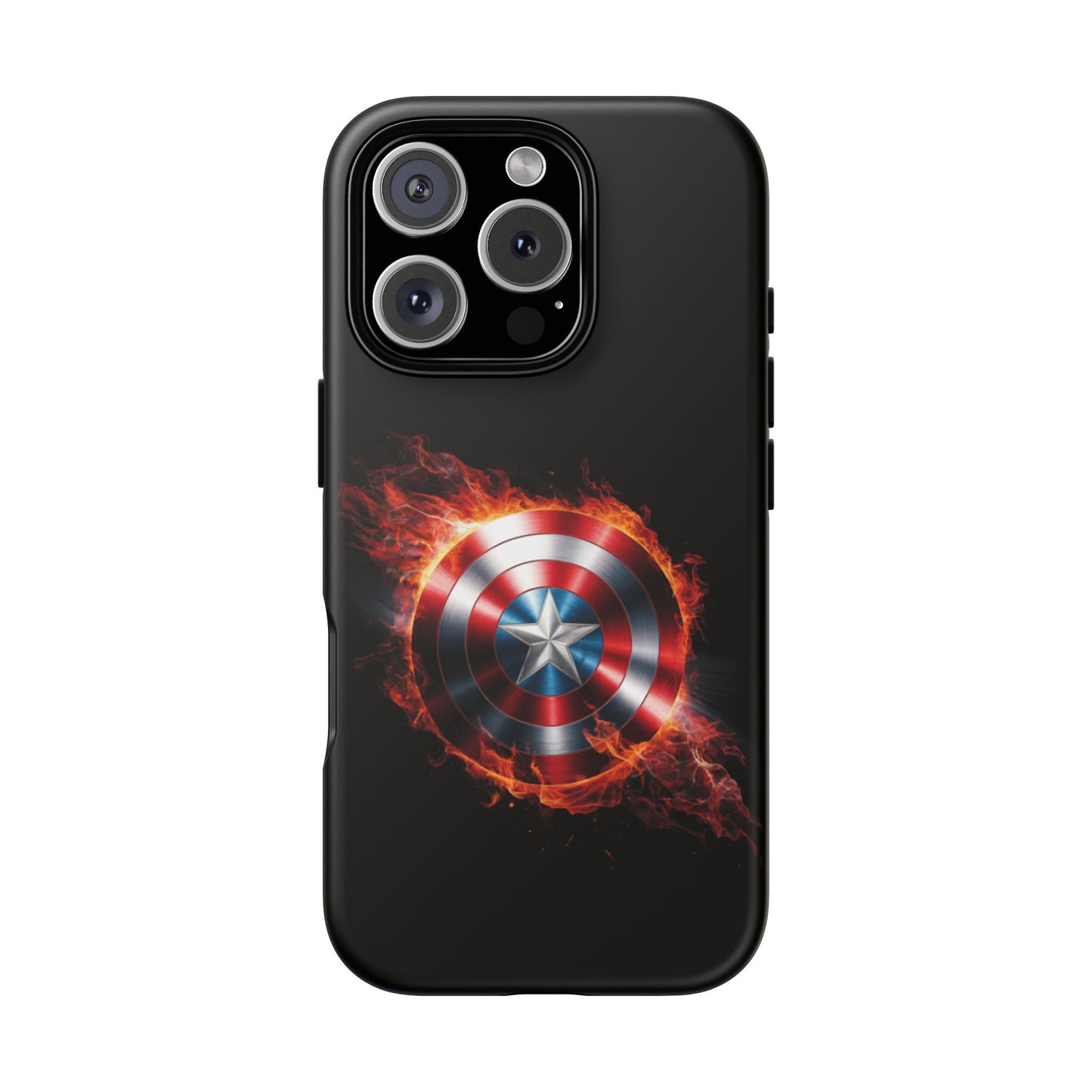 iPhone Case - Captain America Shield in Flames
