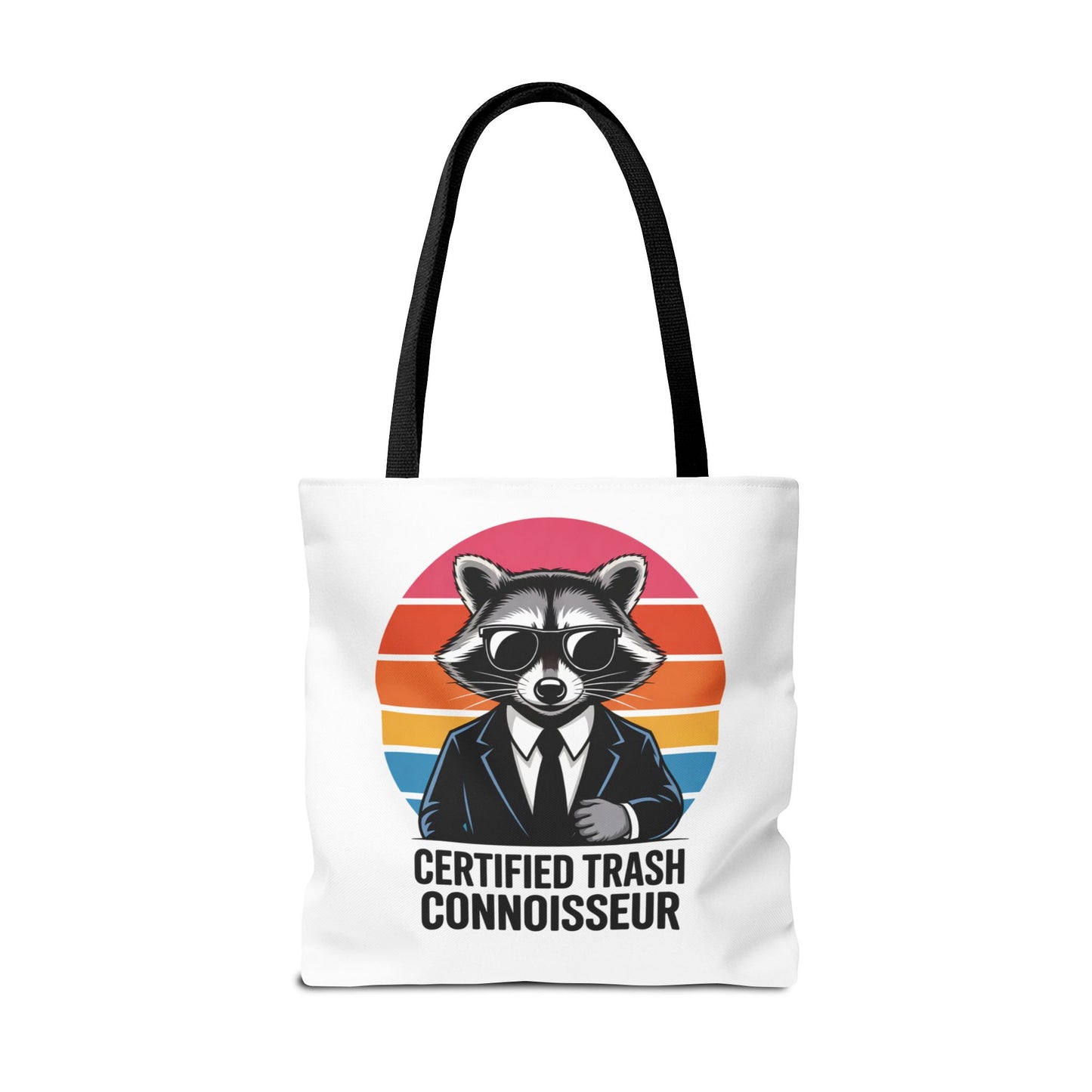 Certified Trash Connoisseur Raccoon Tote Bag Fun and Quirky Everyday Carry Trash Panda Bag