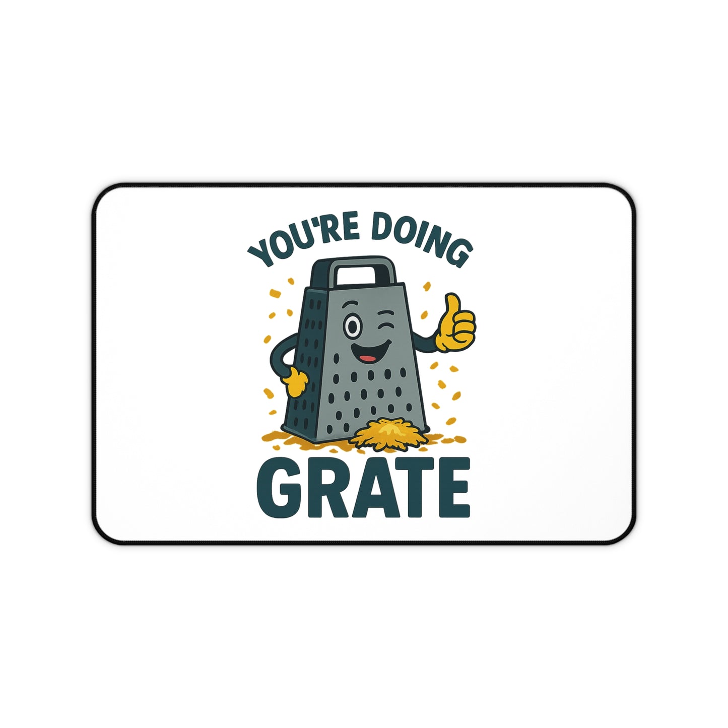 Funny Mouse Pad – “You’re Doing Grate” Cheese Pun Desk Mat | Cute Office Gift for Coworkers, Teachers, Students, Foodie Desk Decor