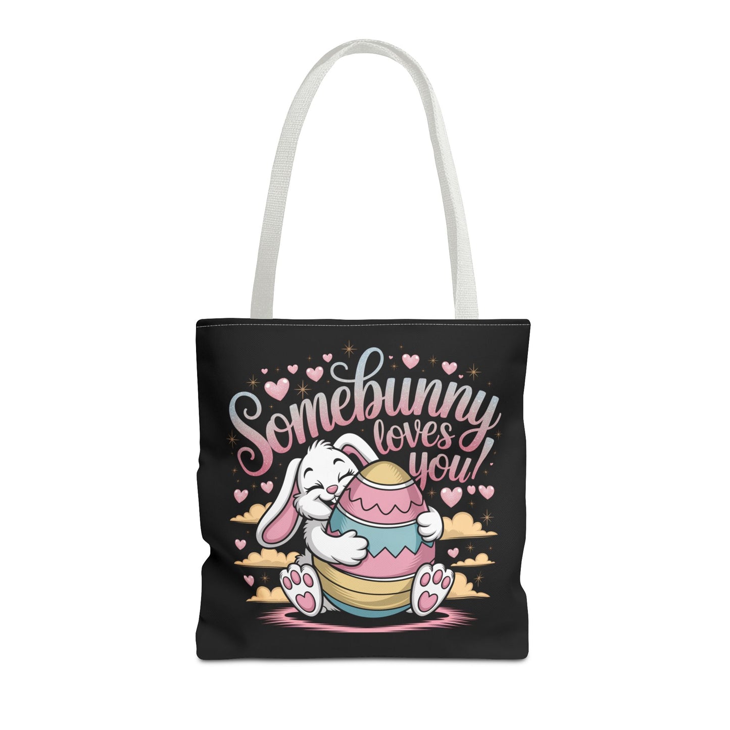 Easter Bunny Tote Bag Somebunny Loves You Easter Bag Bunny