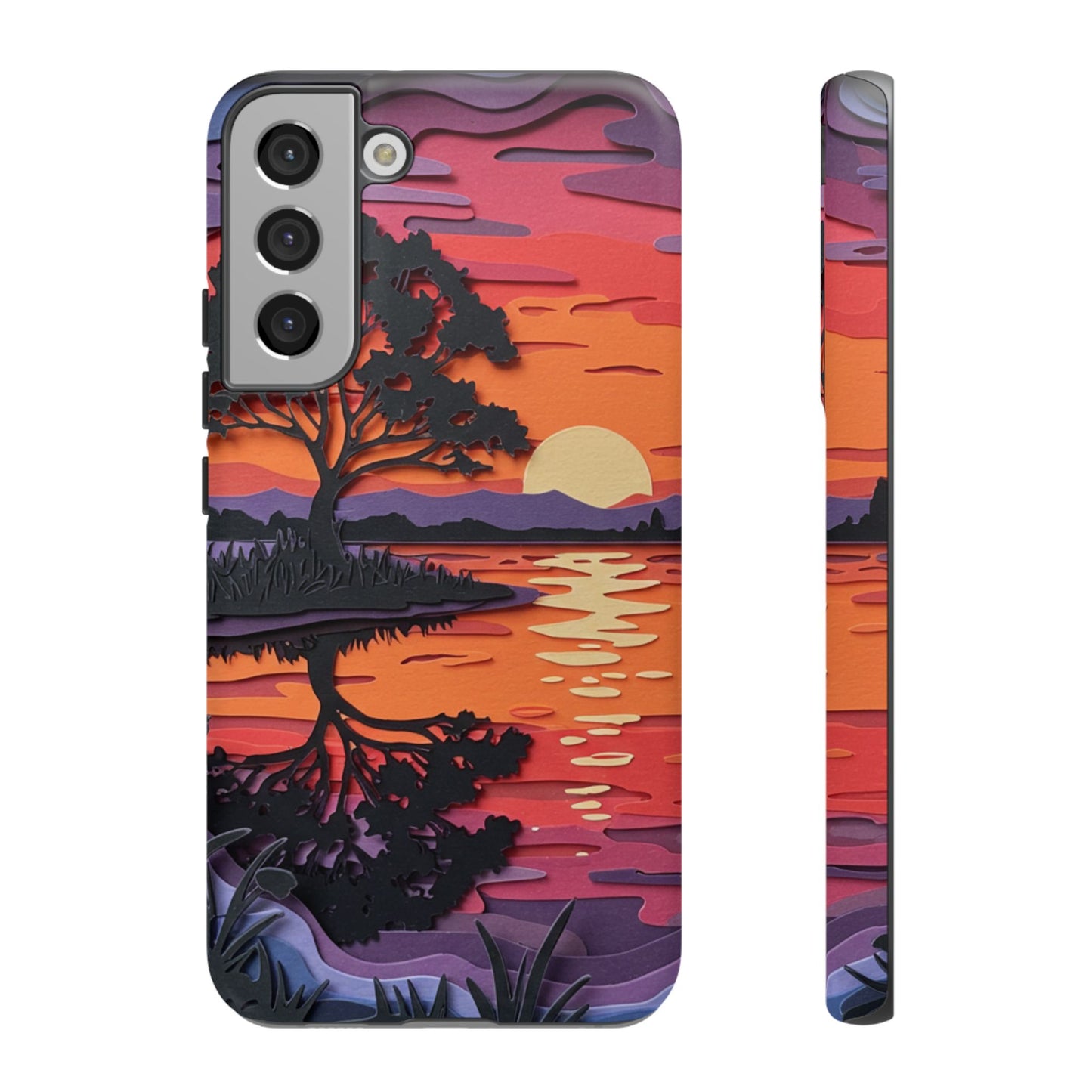 Samsung Galaxy Case - Colorful Paper Art Sunset