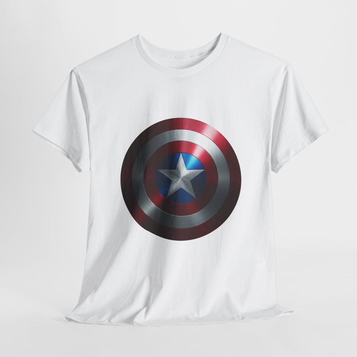 Patriotic Hero Shield Shirt – Star Emblem Graphic Tee – Super Soldier Gift – Comic Inspired Unisex Shirt – Cosplay Convention Top