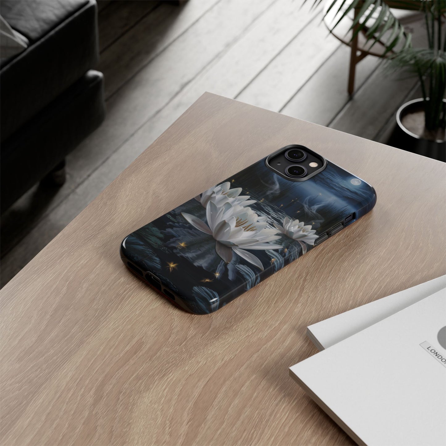 iPhone Case - Water Lilies Moonlight Design