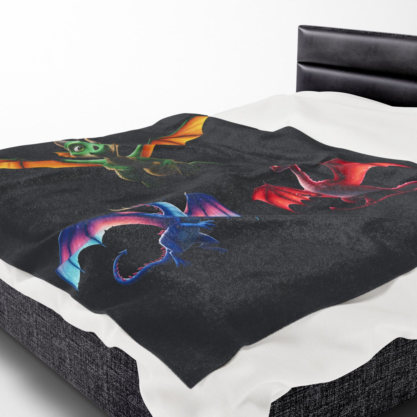 Fantasy Dragon Polyester Blanket | Colorful Dragon Throw for Gamers & DnD Fans | Cozy Mythical Creature Bedding | Dragon Lover Gift