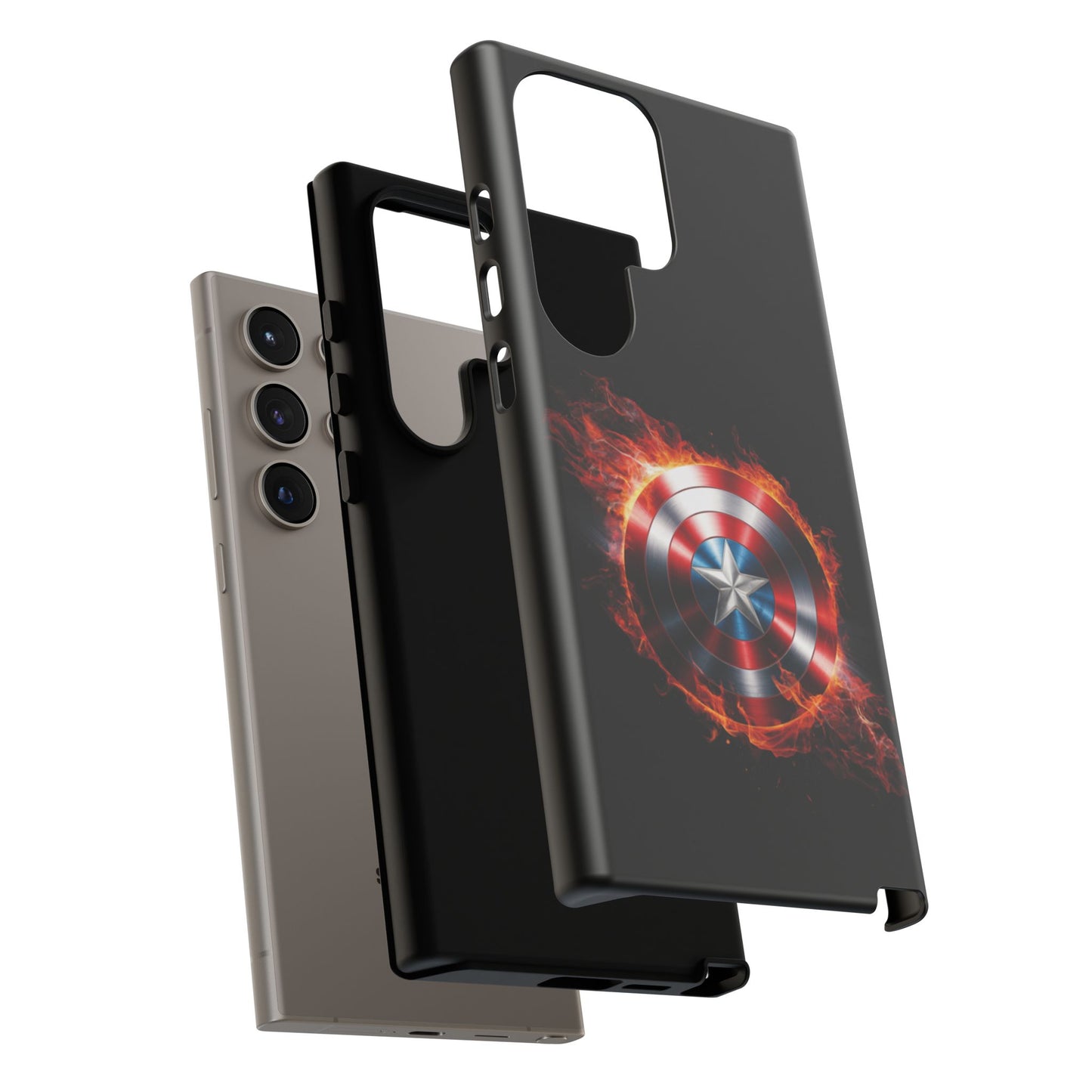 Captain America Shield in Flames Samsung Galaxy Tough Case