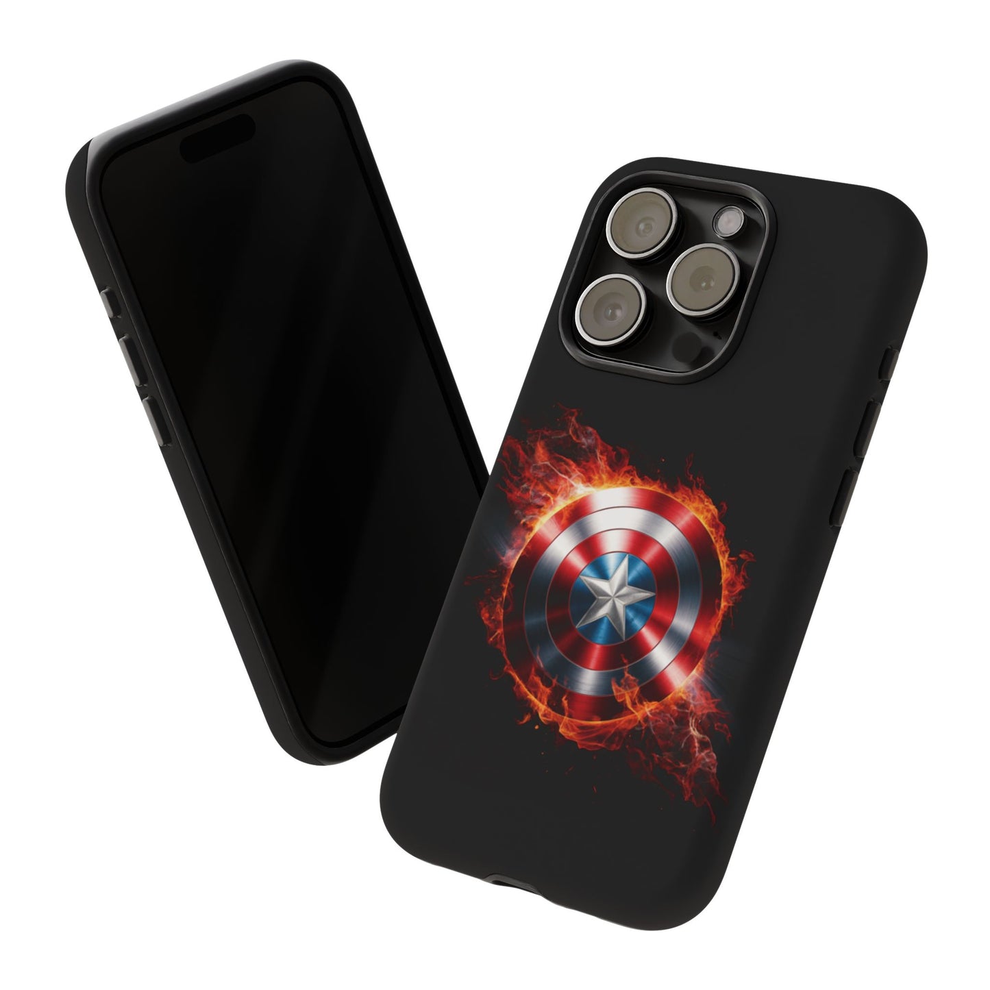 iPhone Case - Captain America Shield in Flames