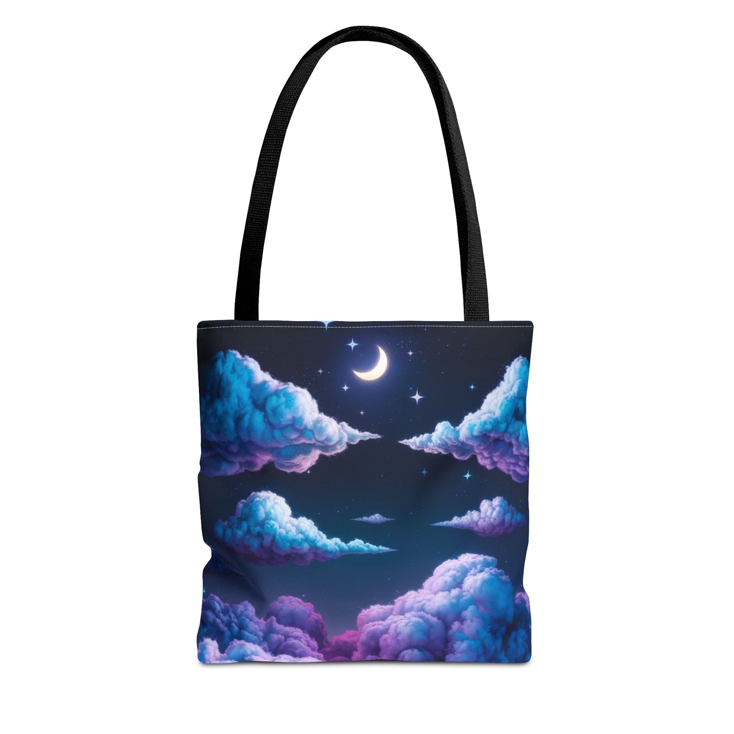 Dreamy Moon & Clouds Tote Bag • Celestial Night Sky Tote • Boho Moon Cloud Tote • Eco-Friendly Cosmic Art Tote • Gift for Stargazers