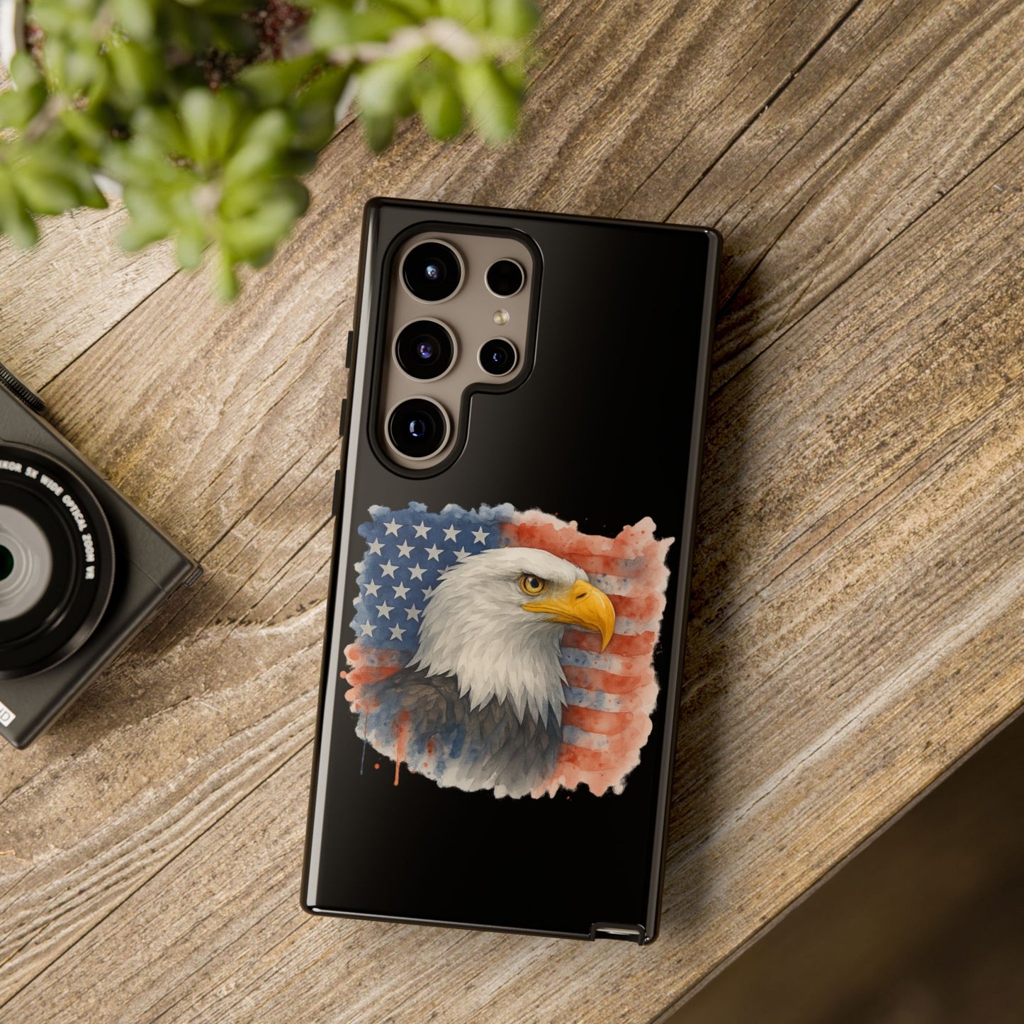Eagle Flag Phone Case for Samsung Phone - Patriotic Tough Case for Freedom Lovers 4th of July Case Memorial Day Veteran's Day
