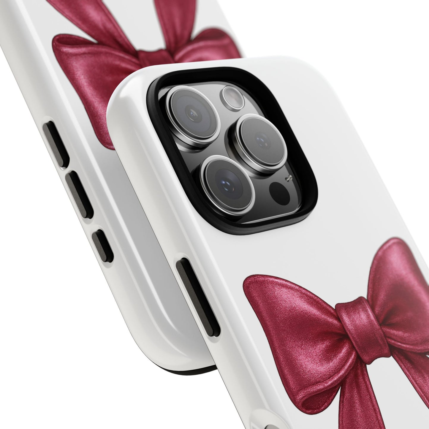 Pink Bow iPhone Case – Cute Girly Phone Cover – Glossy Ribbon Coquette Case – Soft Girl Aesthetic Accessory – Gift for Her iPhone