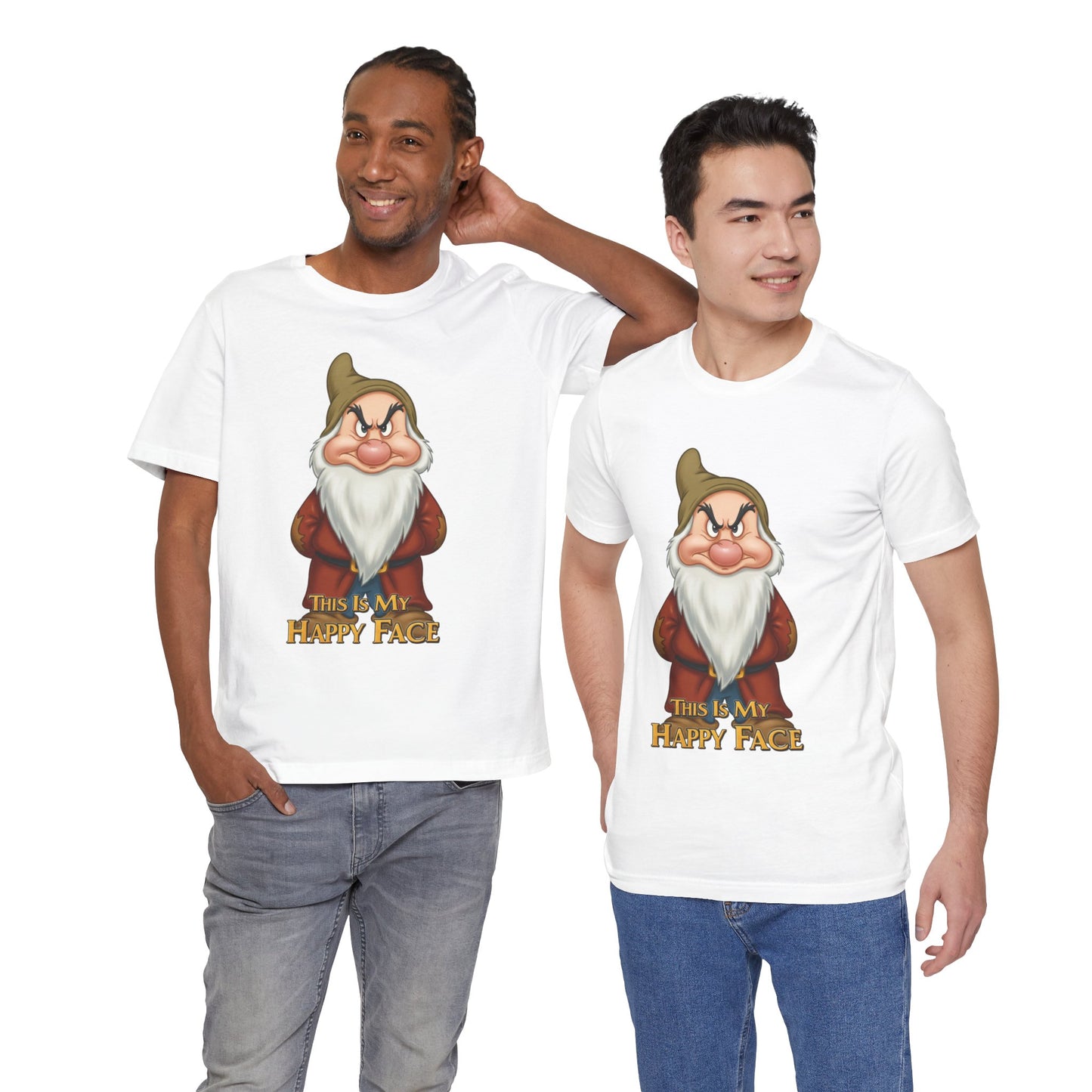 Grumpy Mood Shirt | This Is My Happy Face Tee | Funny Sarcastic Graphic T-Shirt | Retro Grumpy Beard Shirt | Gift for Men Women Introverts