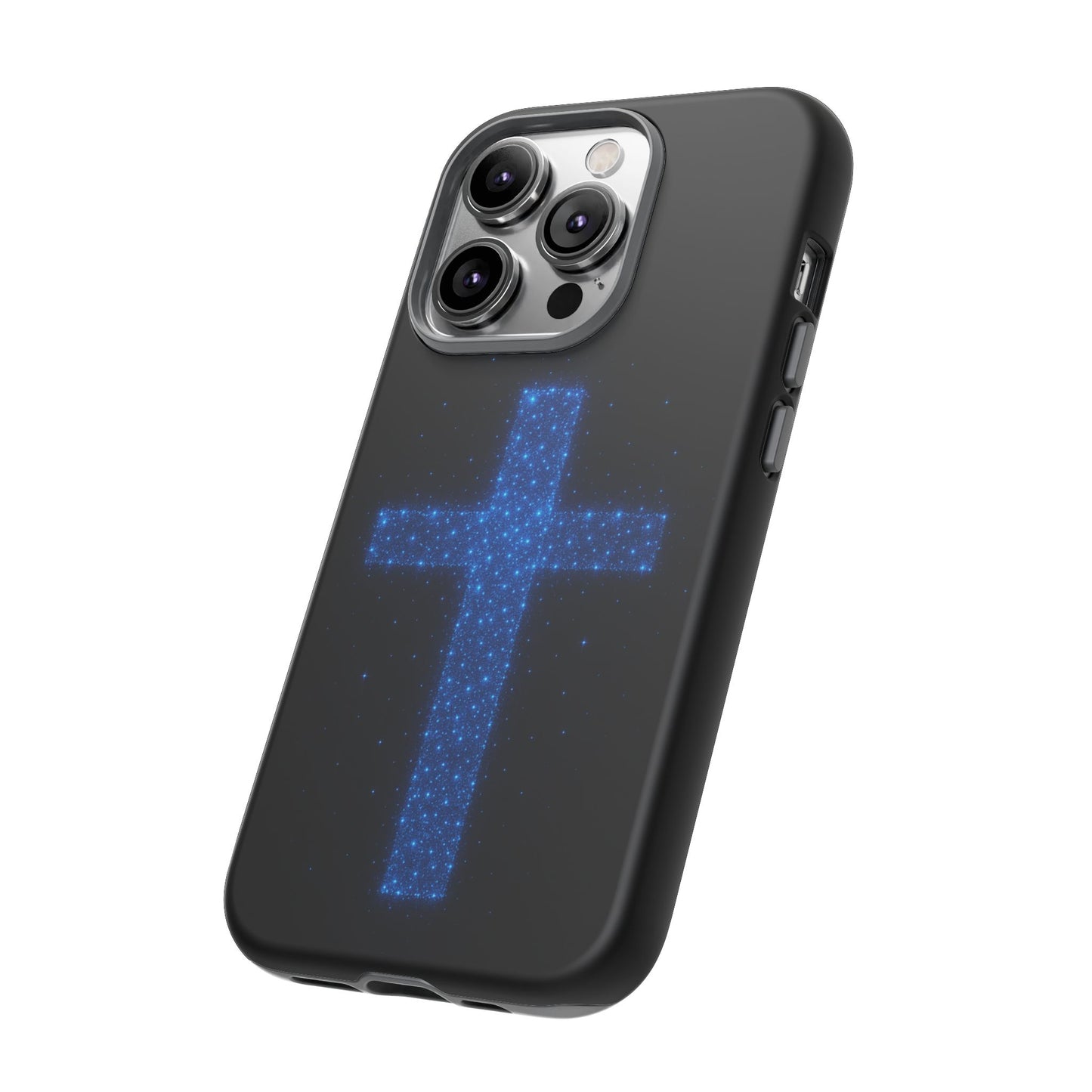 iPhone Case - Bioluminescent Cross Design Christian Phone Case Spiritual iPhone Case Gift for Believers