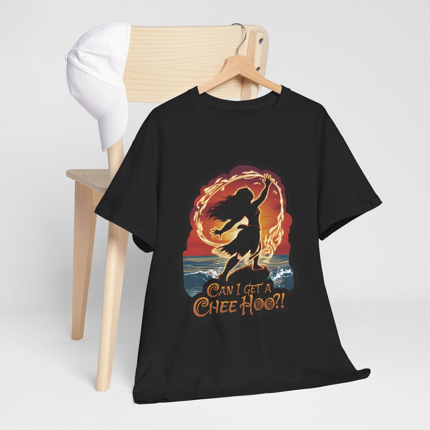 Can I Get a Chee Hoo Shirt – Hawaiian Island Vibes Tee – Hula Dancer Sunset Graphic T-Shirt – Polynesian Luau Party Unisex Top