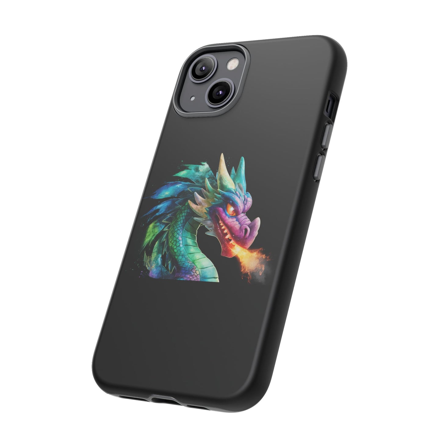 Dragon iPhone Case - Fantasy Fire-Breathing Art Protective Cover - Bookish Dark Academia Aesthetic Gift for Teens and Adults