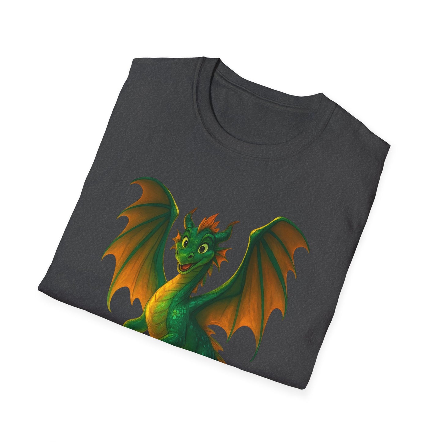 Green Dragon Fantasy T-Shirt | Unisex Mythical Creature Tee | DnD Gamer Gift | Cool Dragon Shirt | Magic RPG Nerdy Graphic Tee