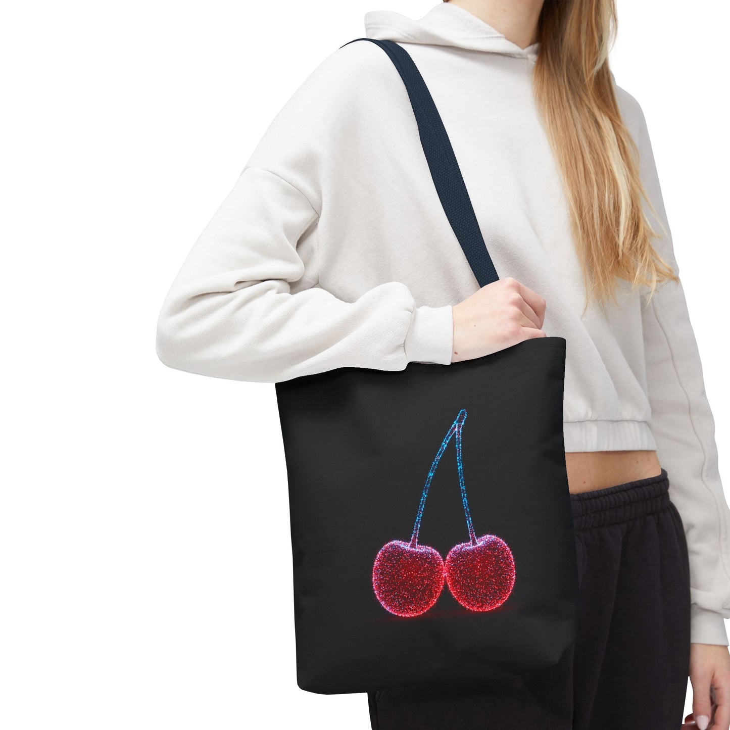 Sparkling Cherry Tote Bag Reusable Bag Shopping Bag Cherry Bag Reusable Tote